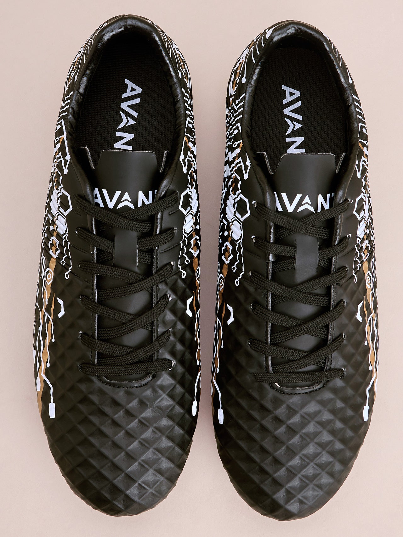 Avant Men's HustleX Football Shoes - Black