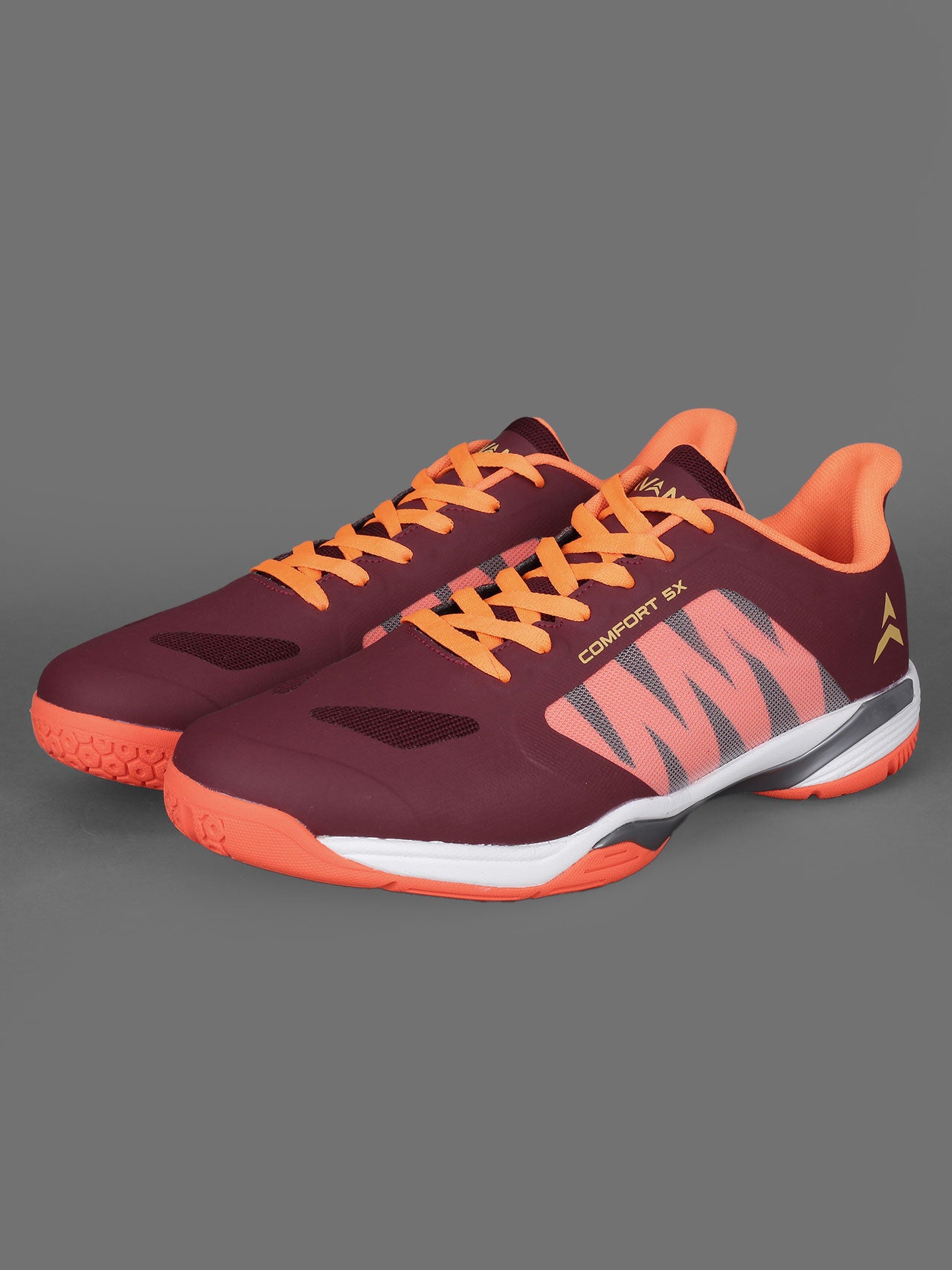 Avant Men's Dynamo Badminton Shoes - Maroon/Orange