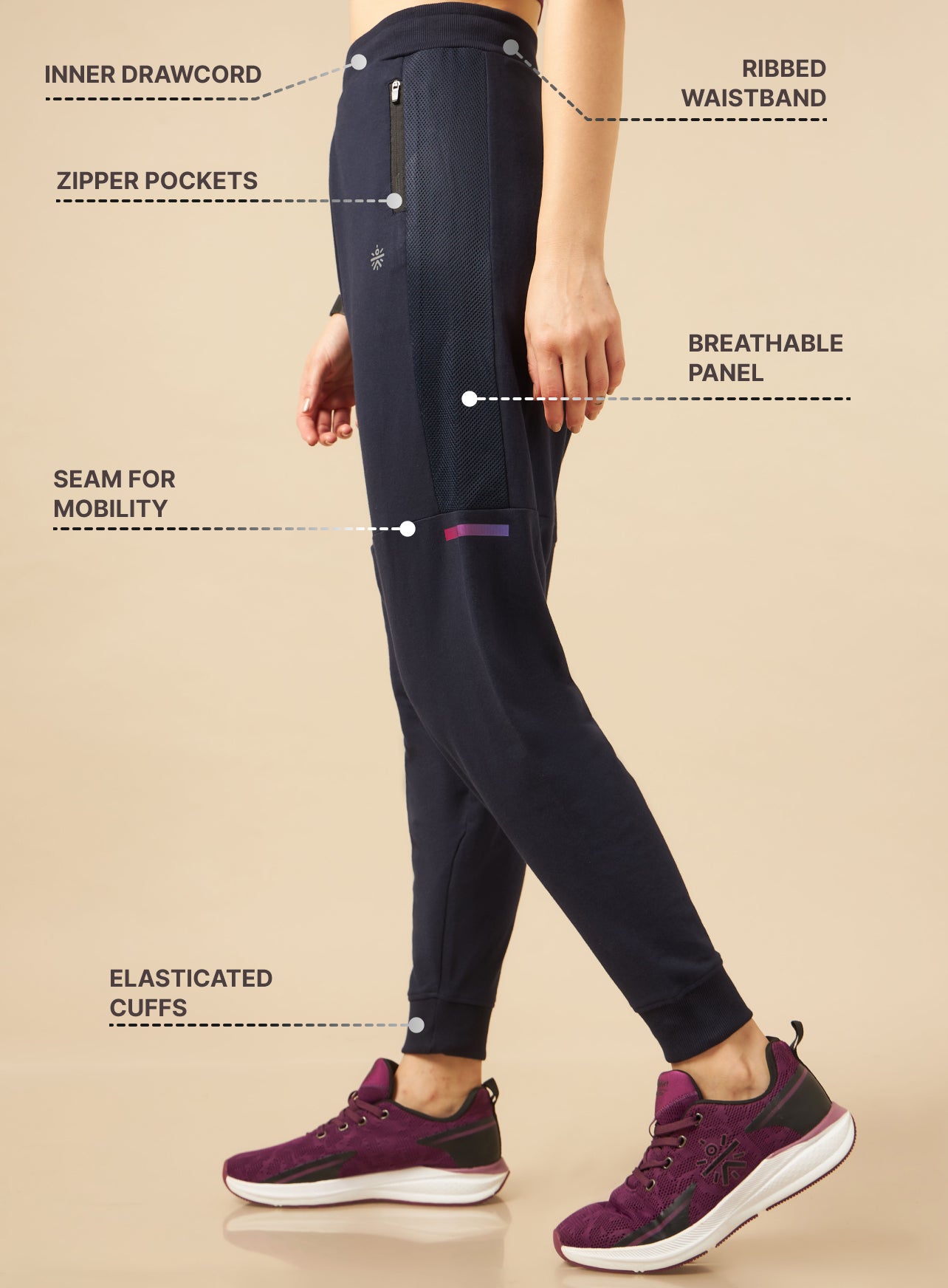 Women Navy Ultimate Train Joggers
