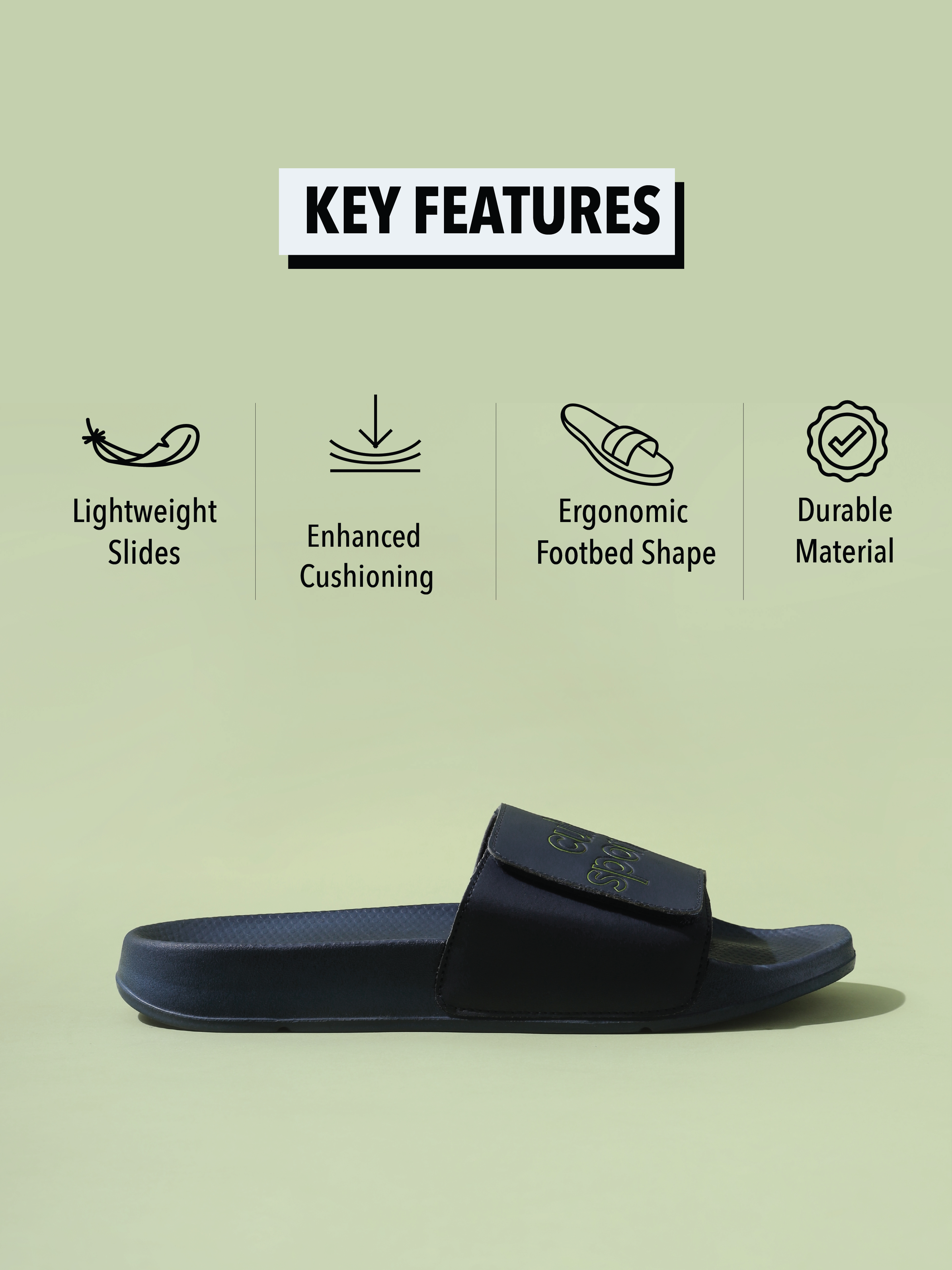 cult Glissade Navy Men Slides