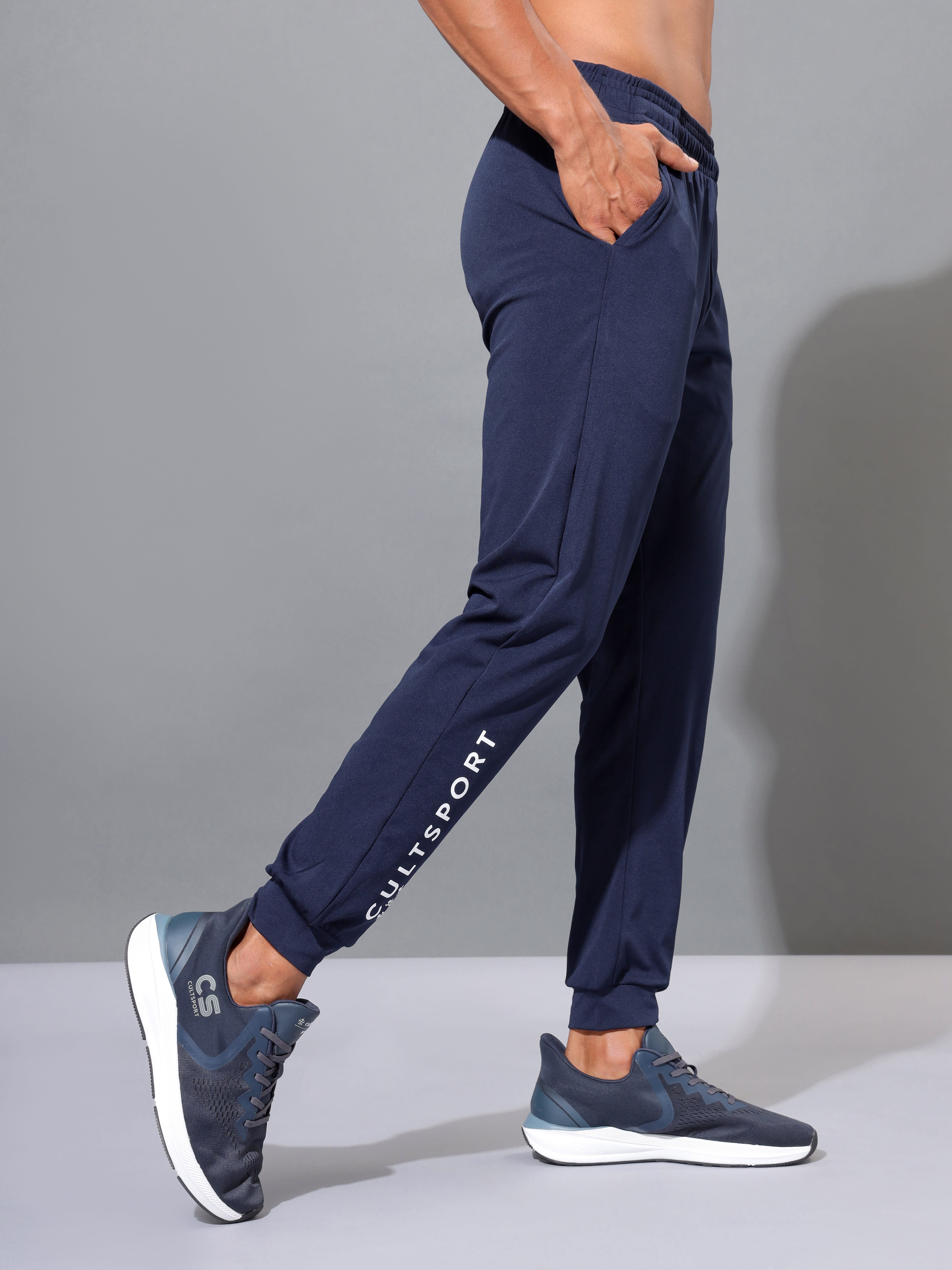 Solid Joggers with Signature Branding