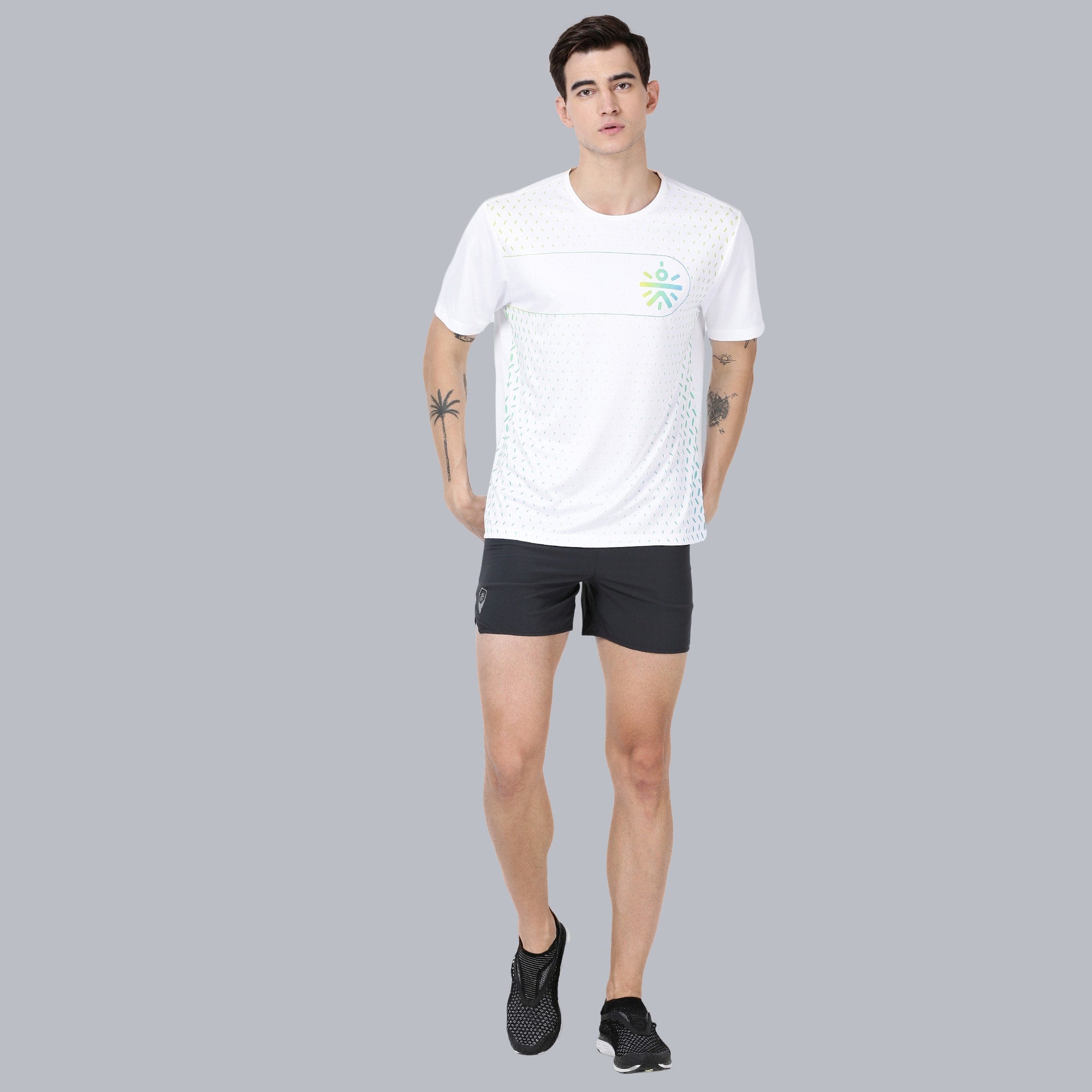 Vitals Bolt Coal Running Shorts