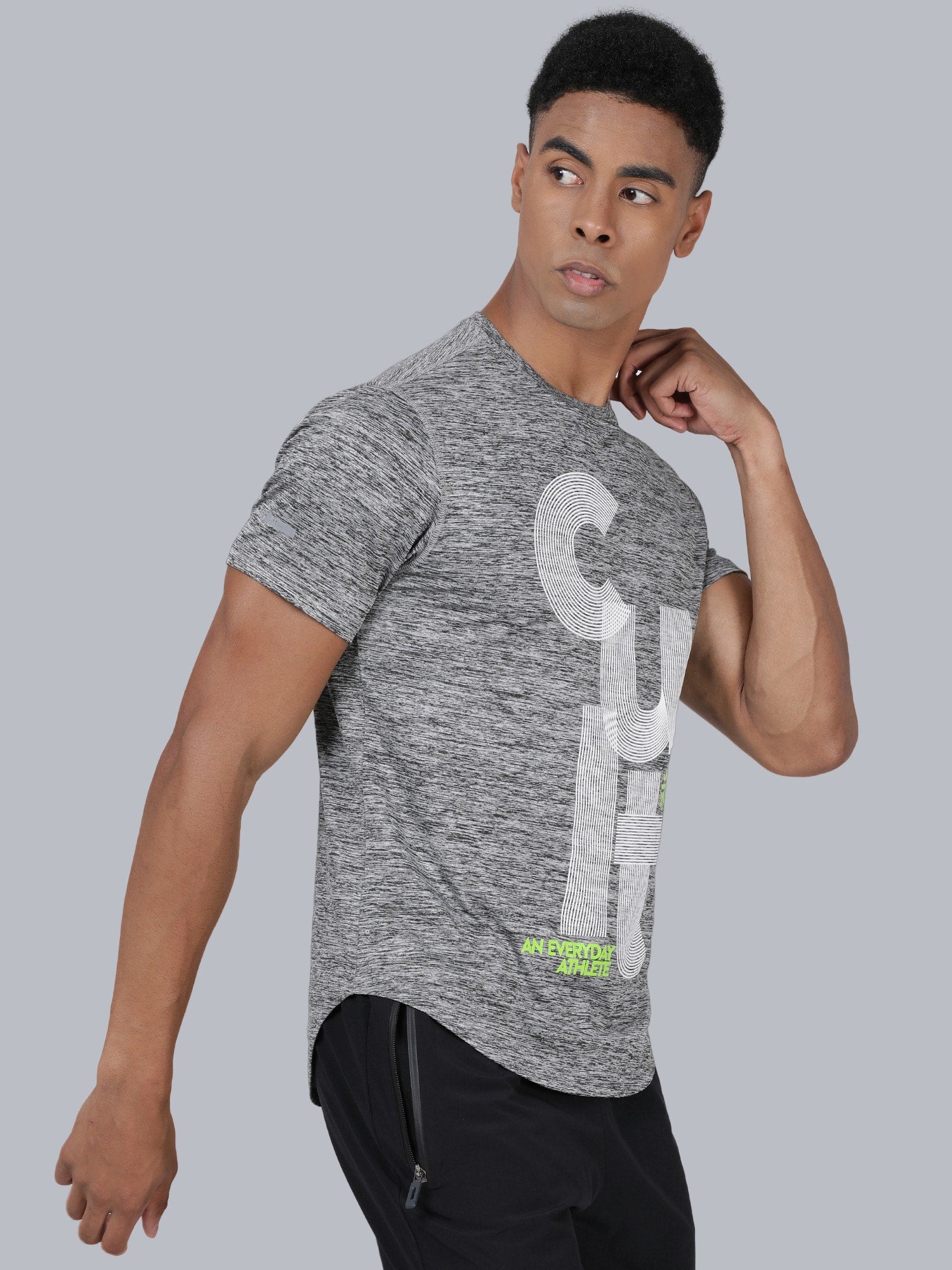 Signature Cult Light Grey Casual Tee