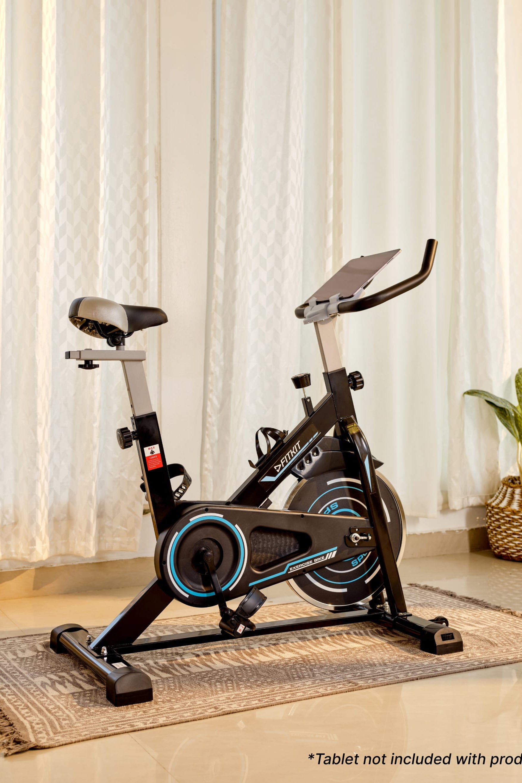 FK4000 Spinbike | 6kg Flywheel | Max Weight 120kg | Friction Resistance Stepless | Blue (with 6 months extended warranty)