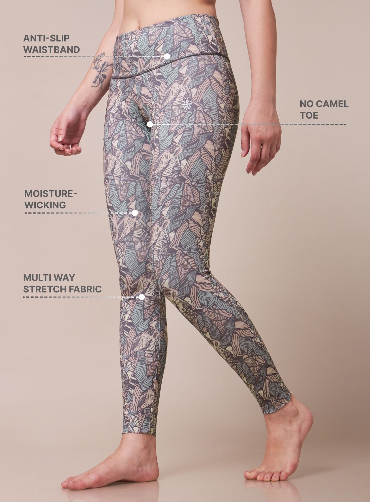 Zen Garden All Over Print Yoga Tights