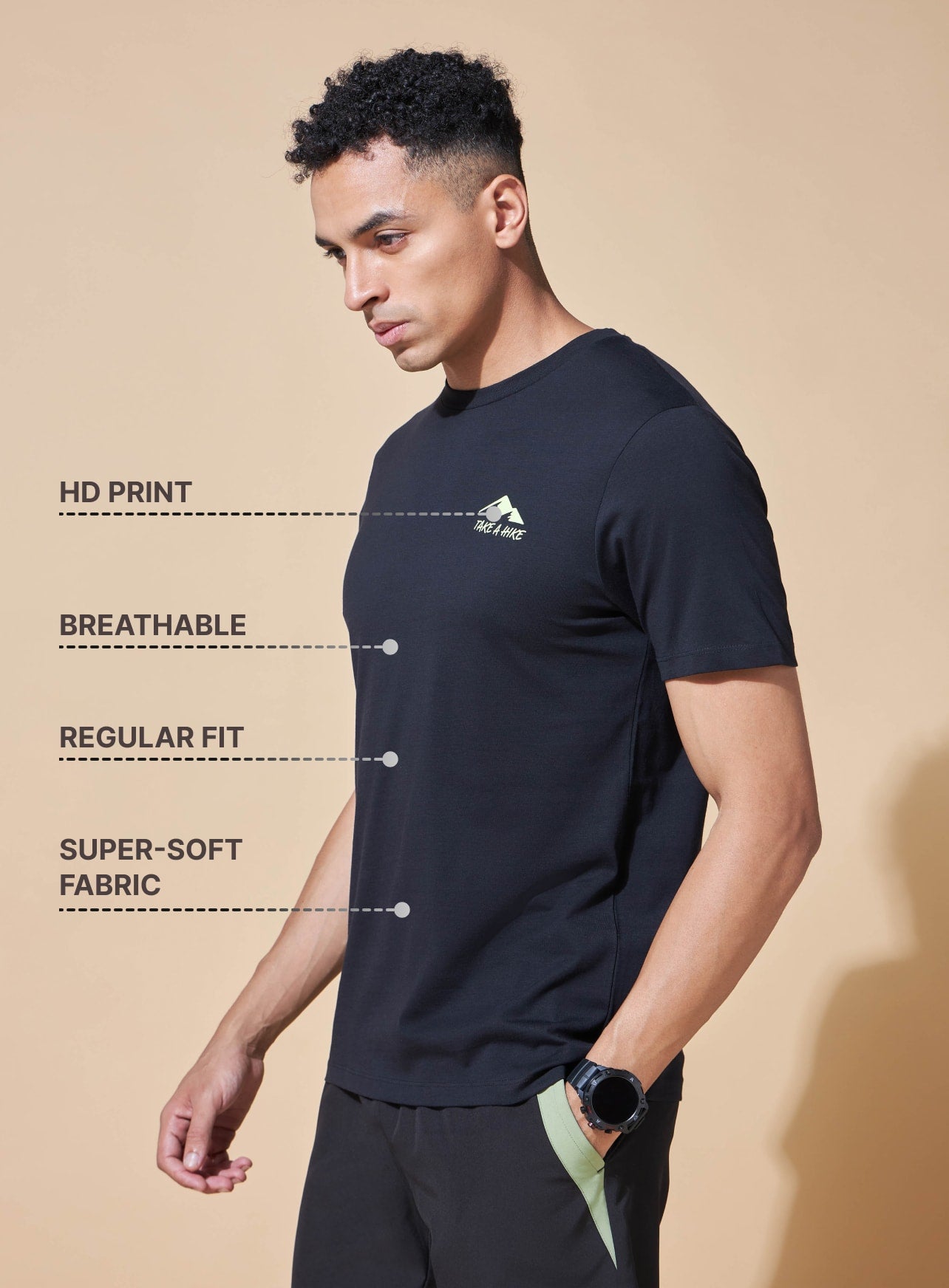 Take A Hike Miniature Print T-shirt