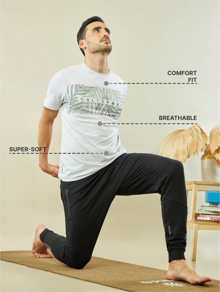 Graphic Print Yoga T-shirt