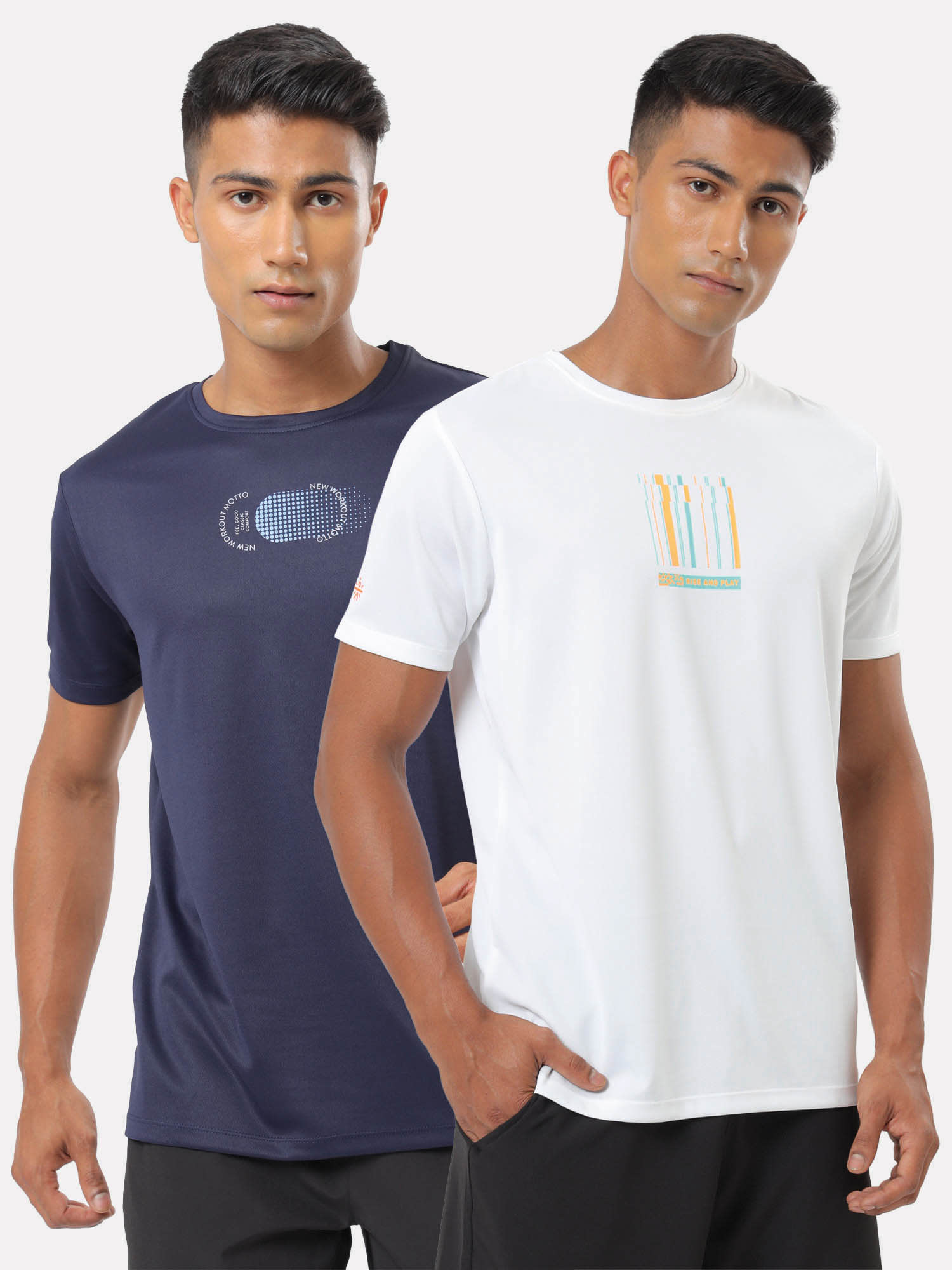 Performance T-shirt with Minimal Graphic Pack of 2