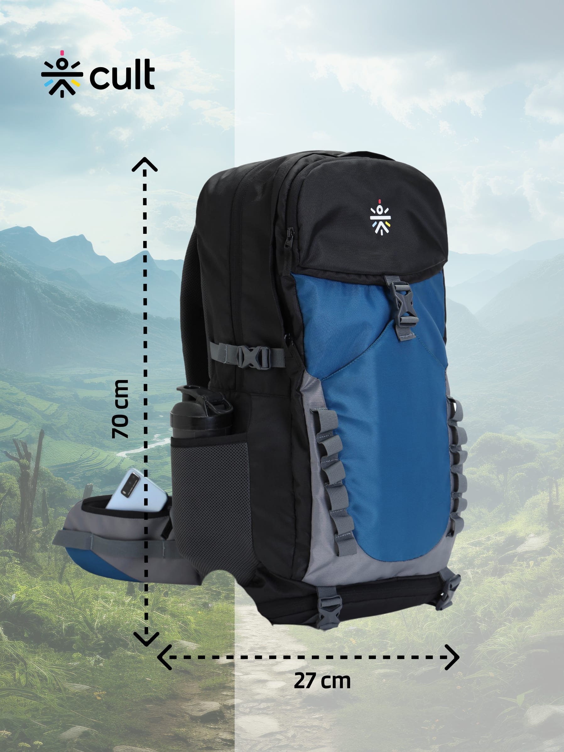 Travel Rucksack 60 L Blue