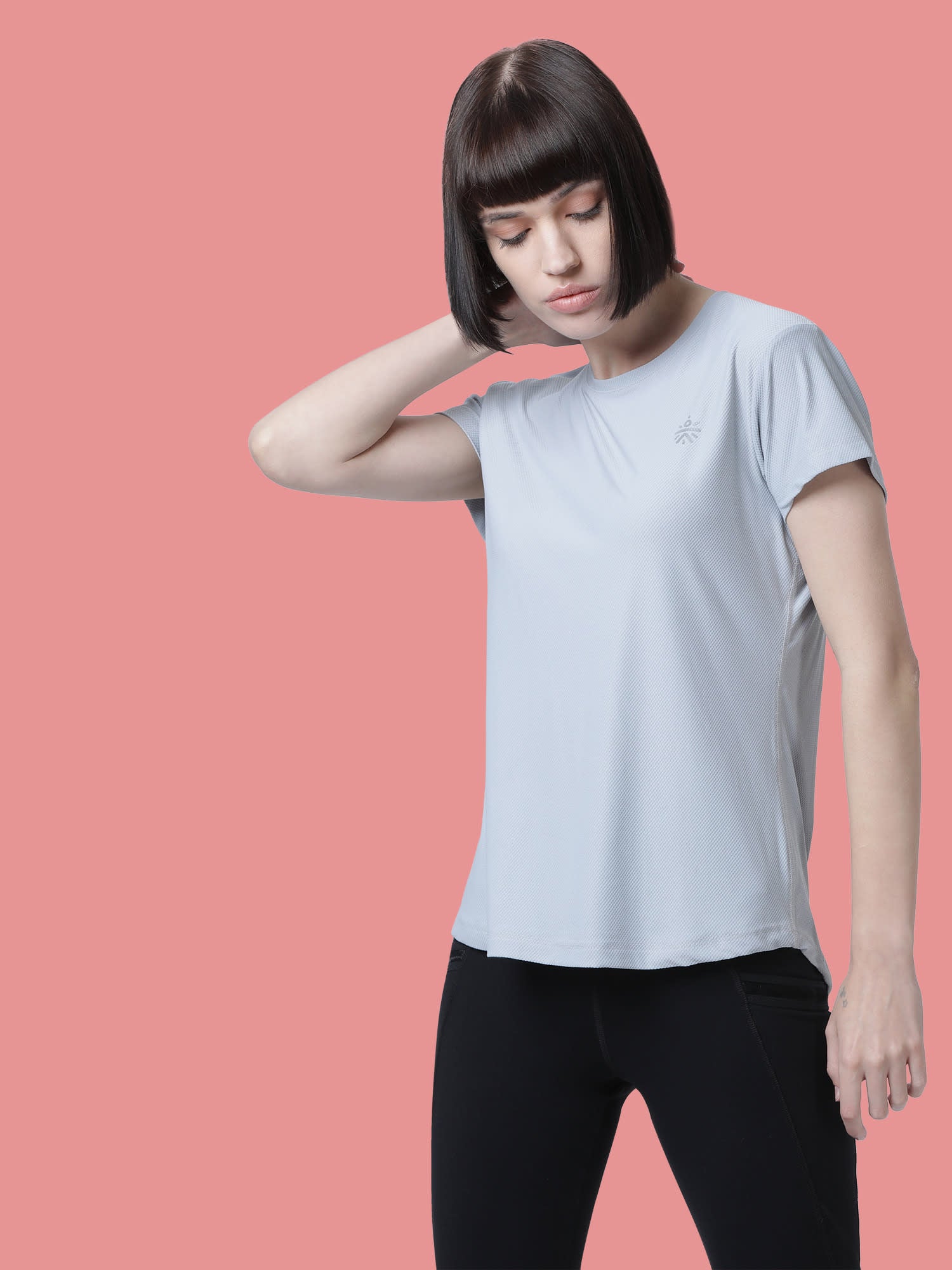 Vital Push Grey Training Slim Tee