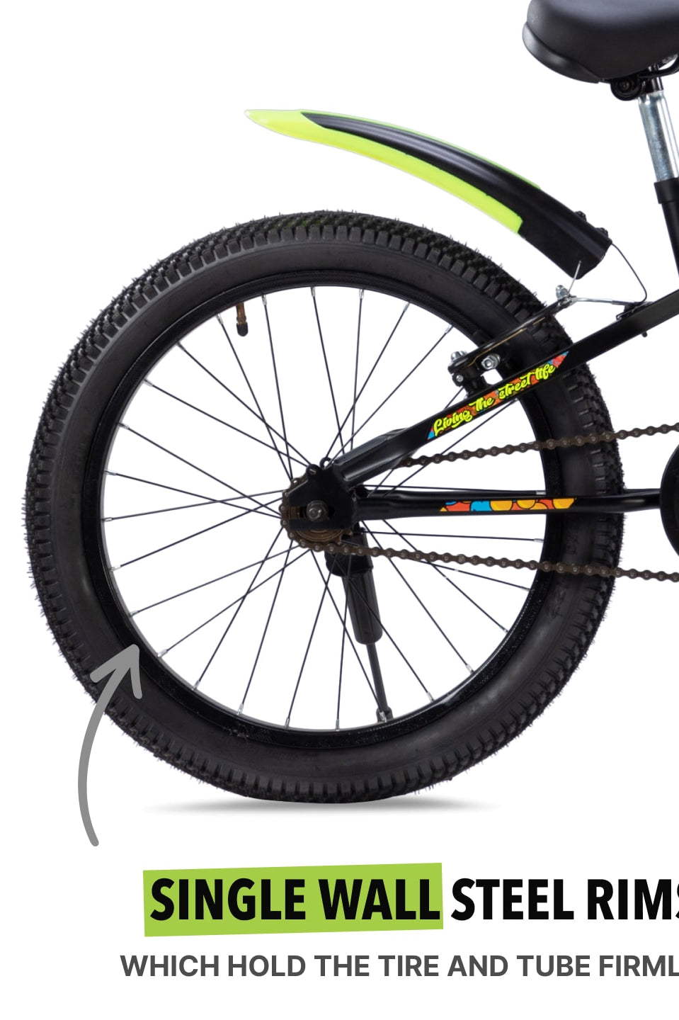 Skater 20T Steel Frame Kids Bike Black