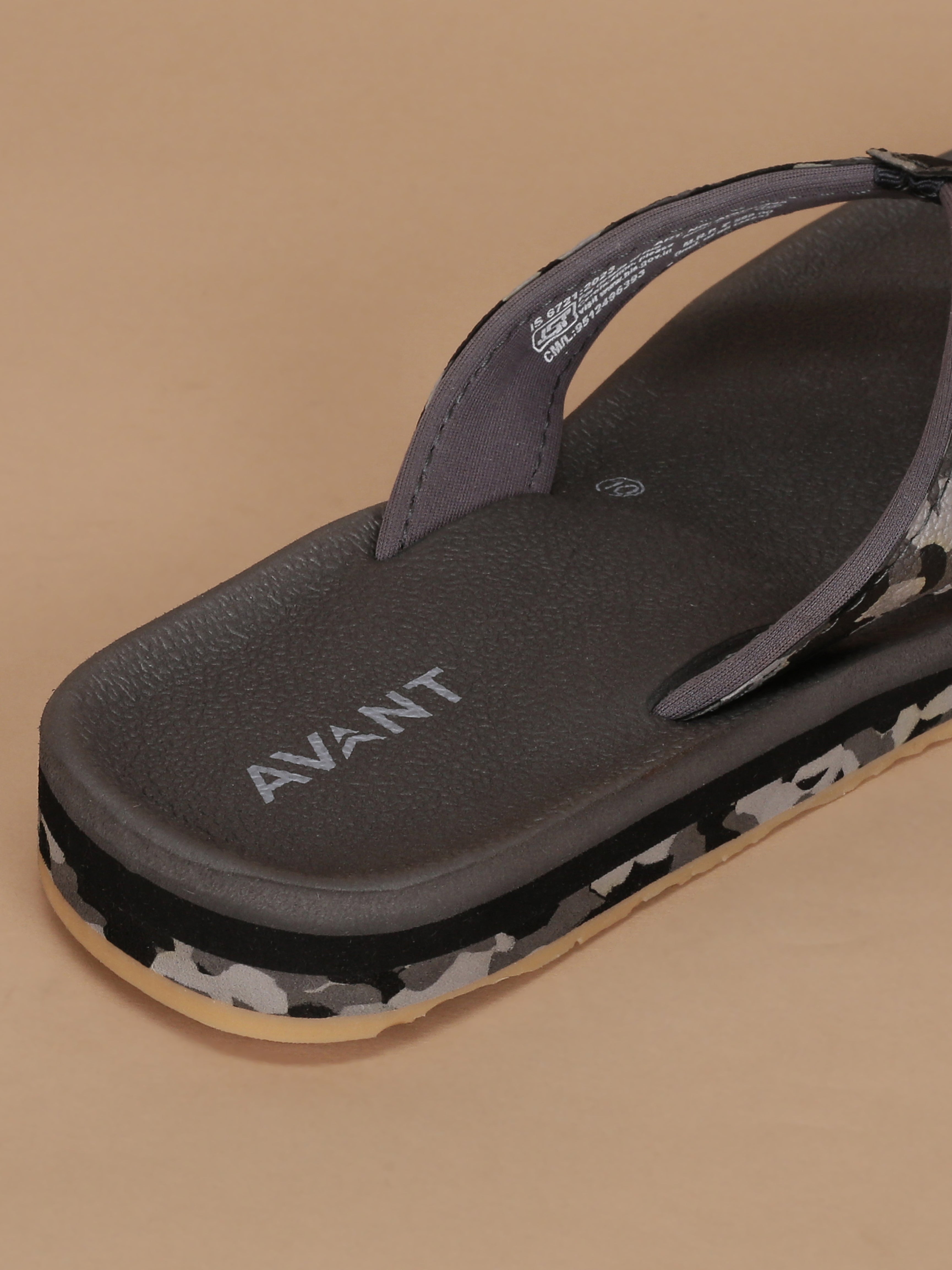 Avant Men's Mariner Flip Flops - Grey/Black
