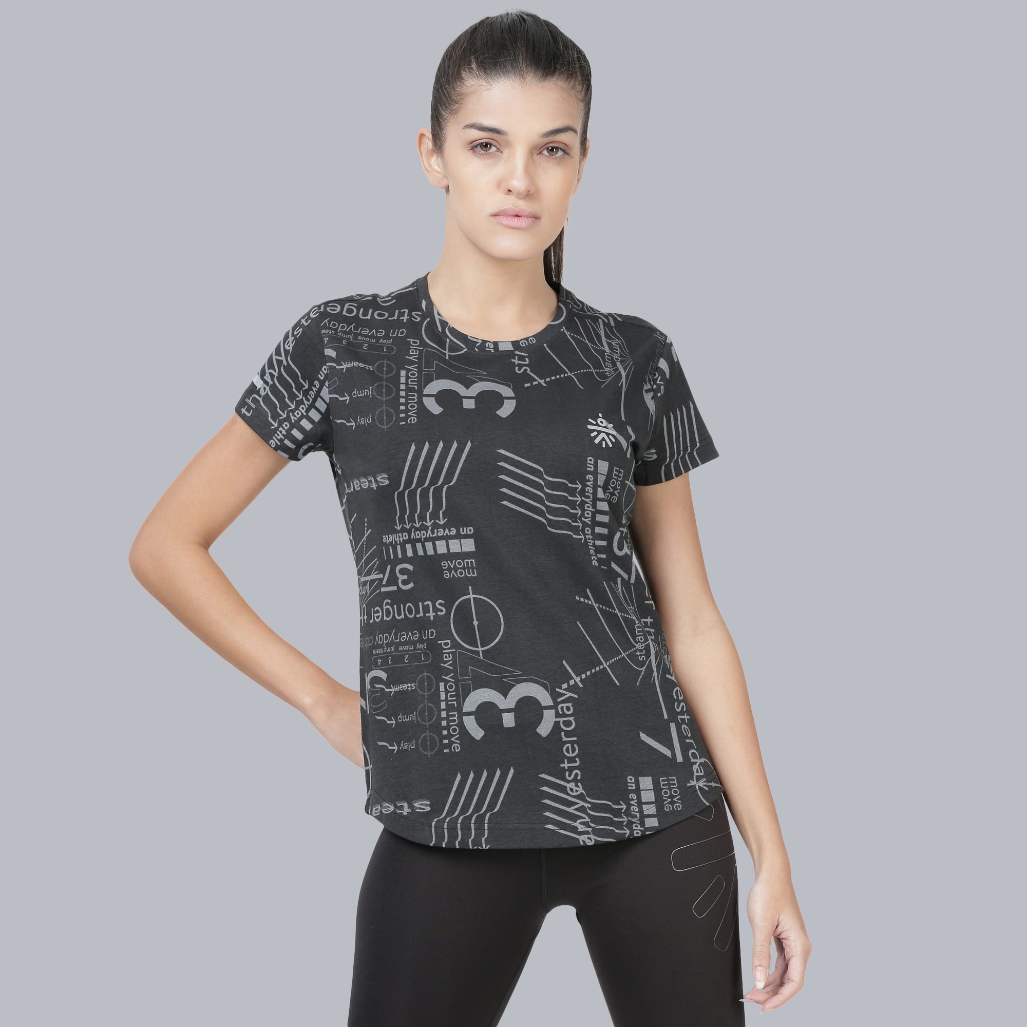 Code Hiero Grey Casual Tee