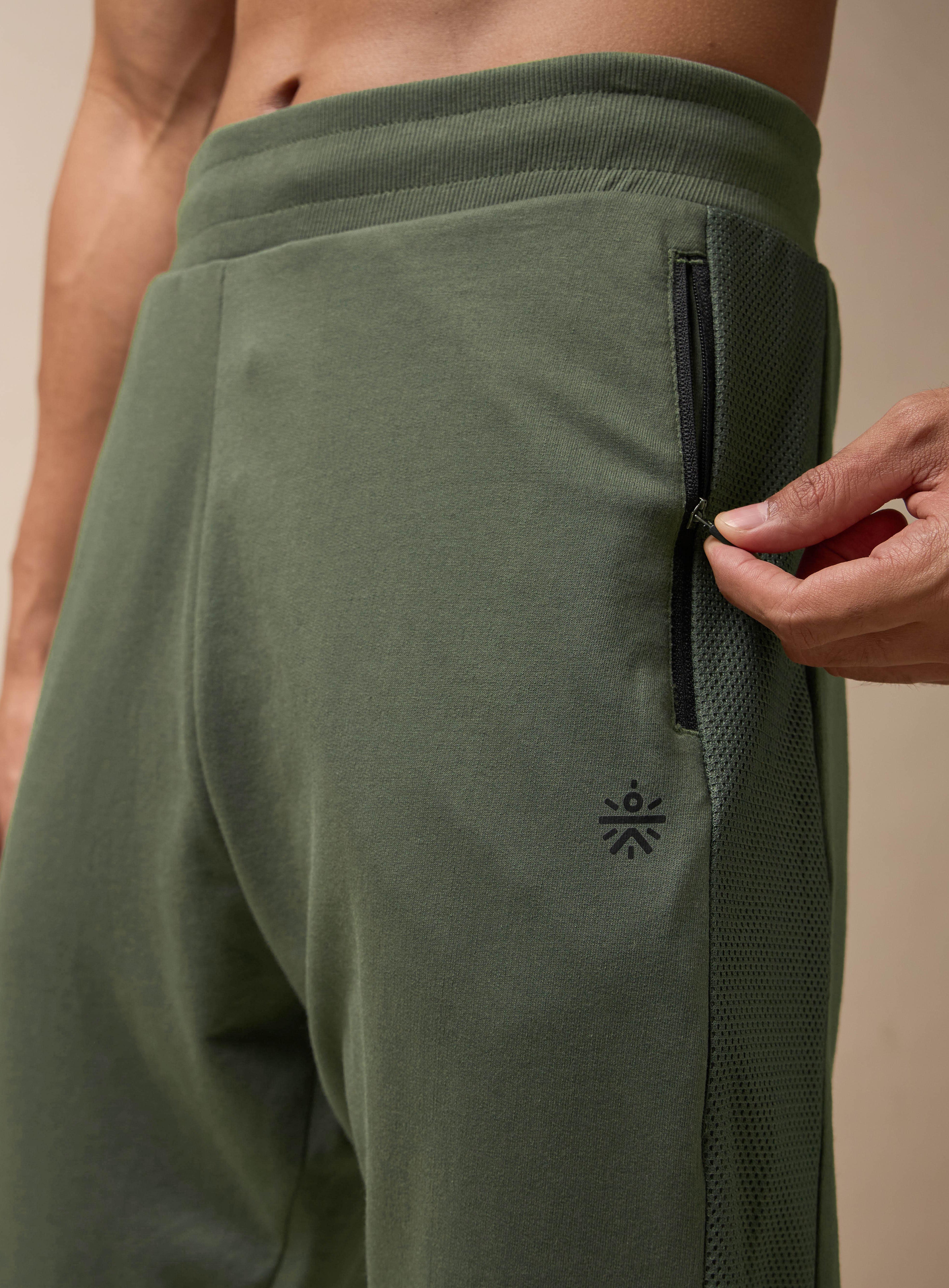 Men Olive Power Joggers