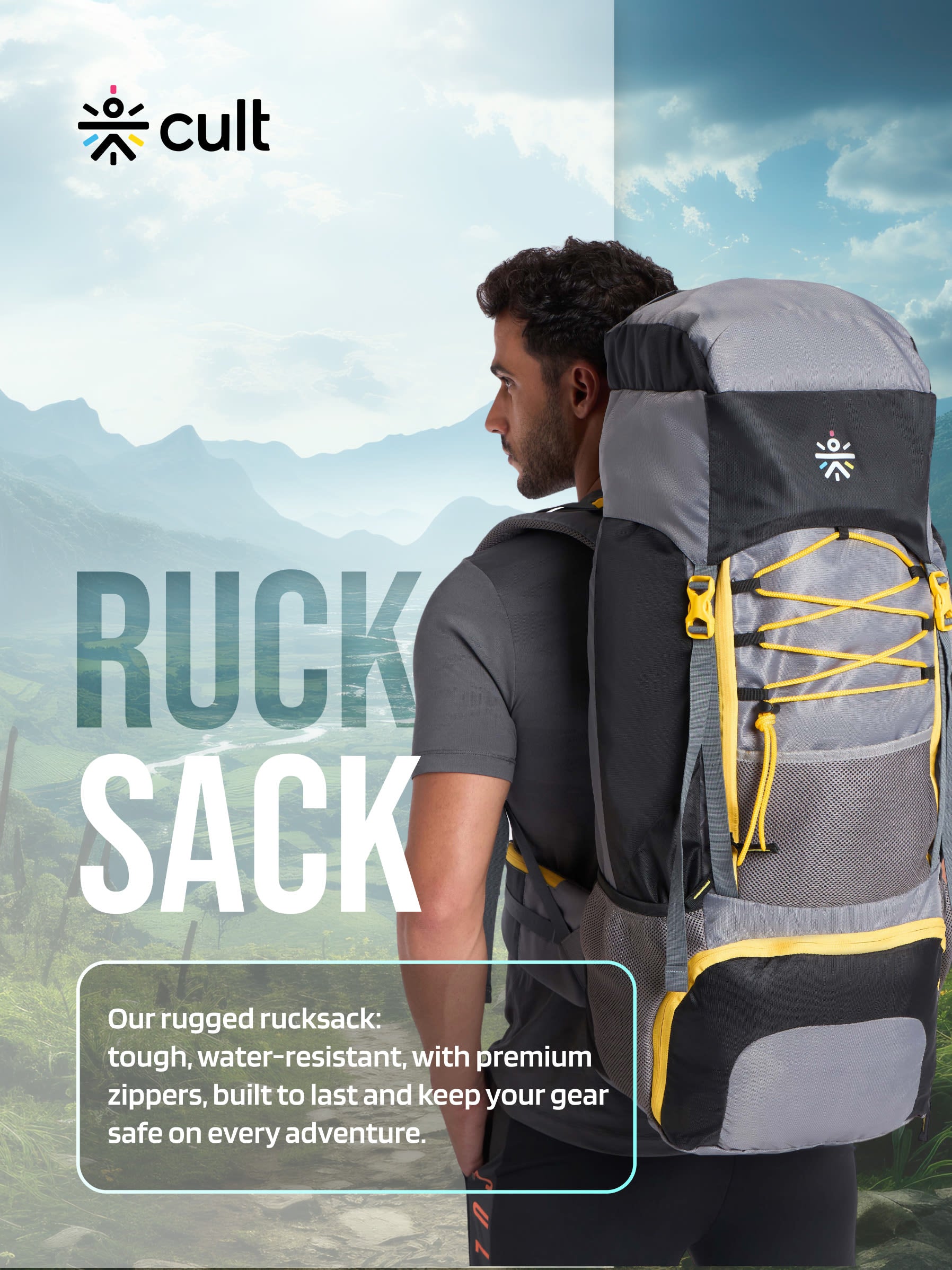 Travel Rucksack 75 L Black