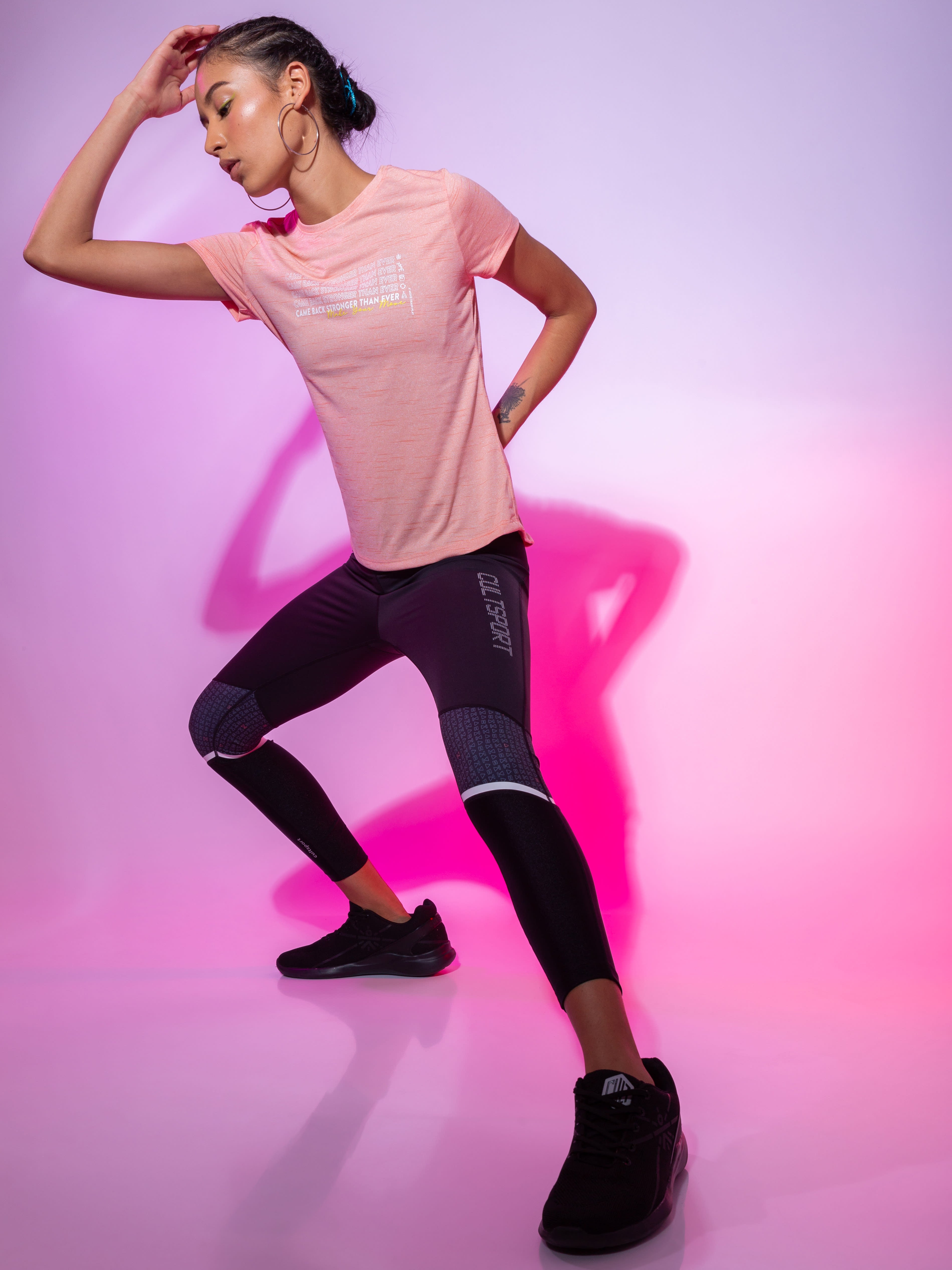 Play Pause Print High Waist Tights