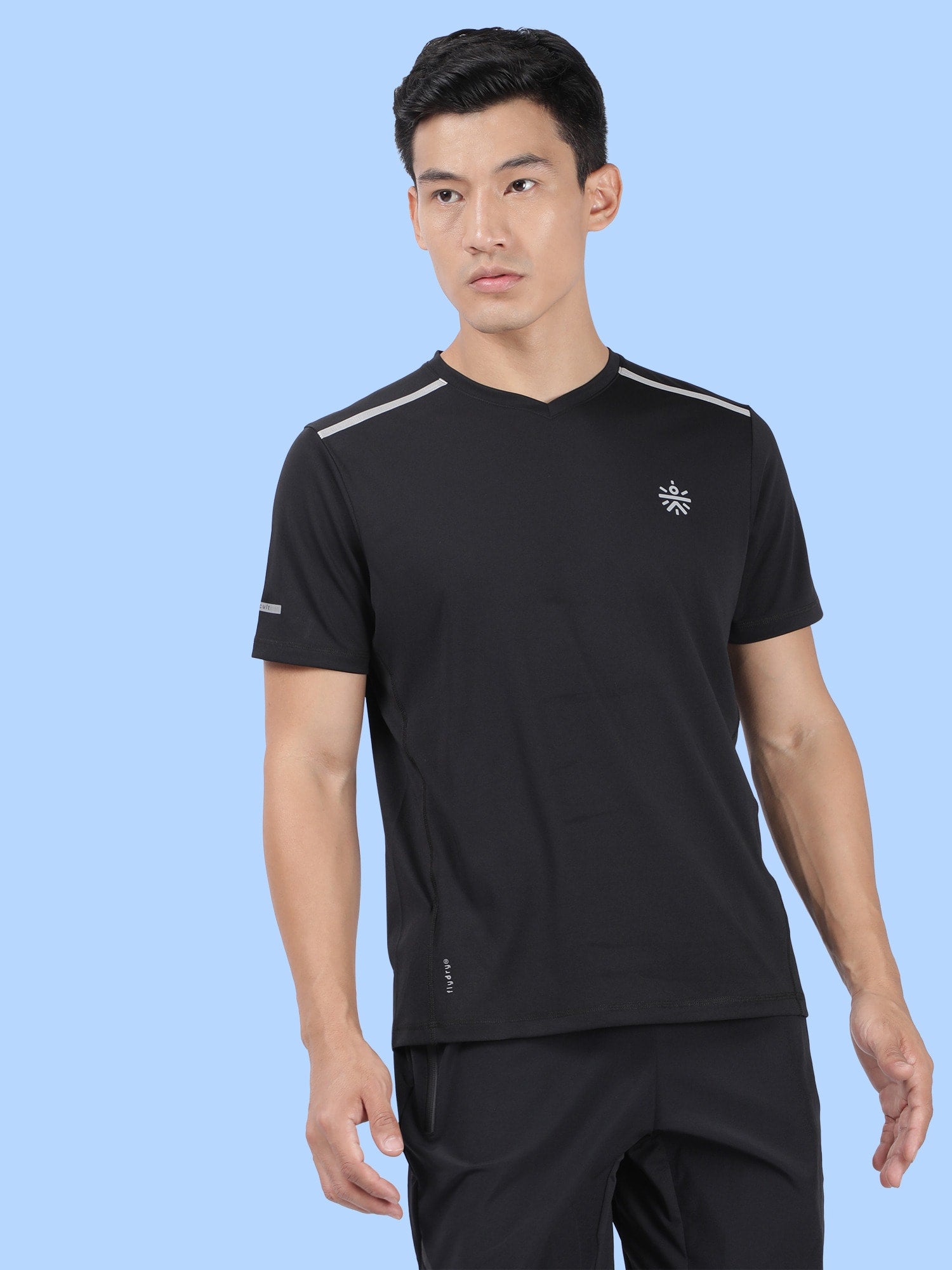 Vital Vent Black Running Relaxed Tee