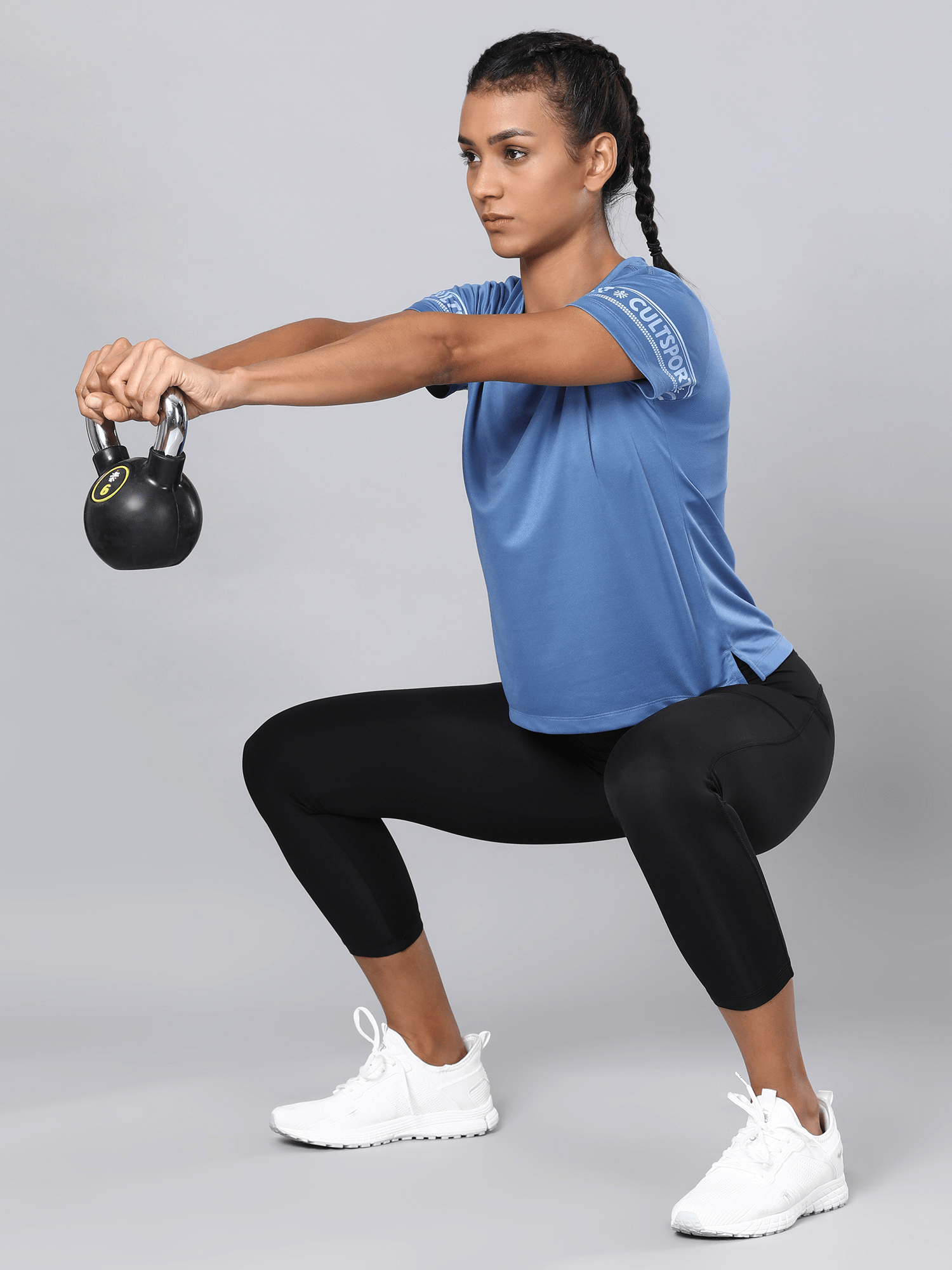 Code Hustle Blue Workout Tee