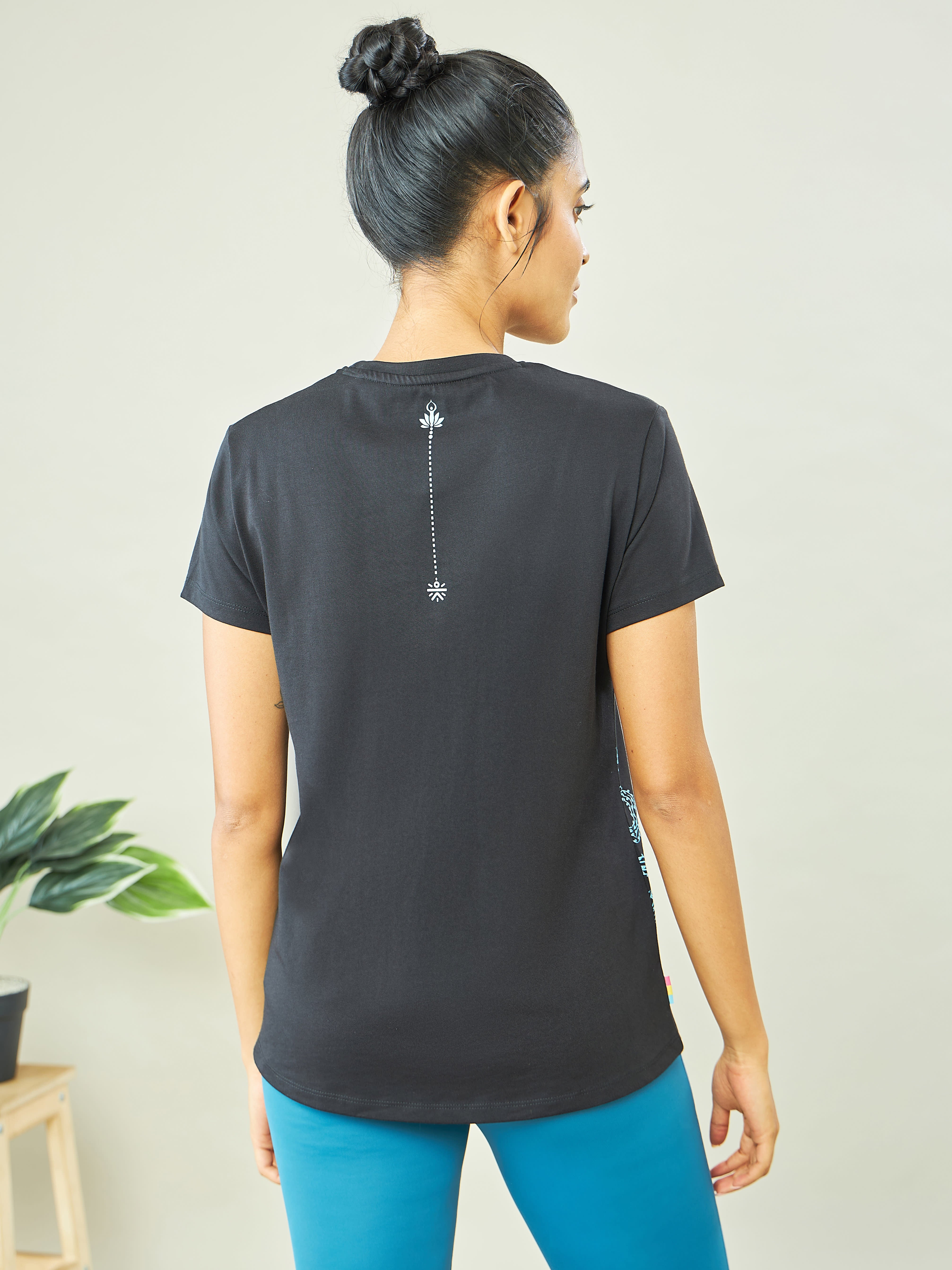 Yoga T-shirt with Placement Print