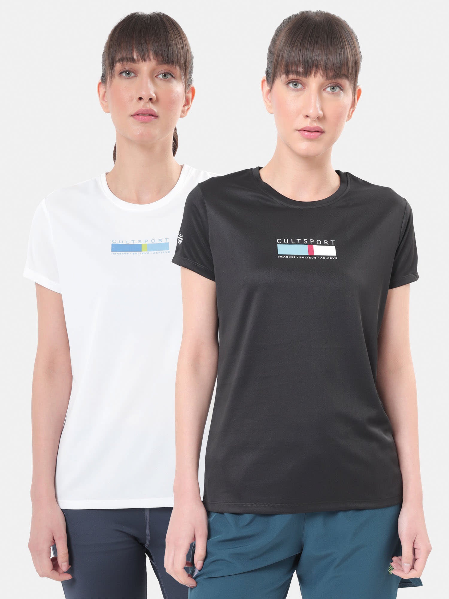 Solid Performance Tshirt with Graphic Pack of 2