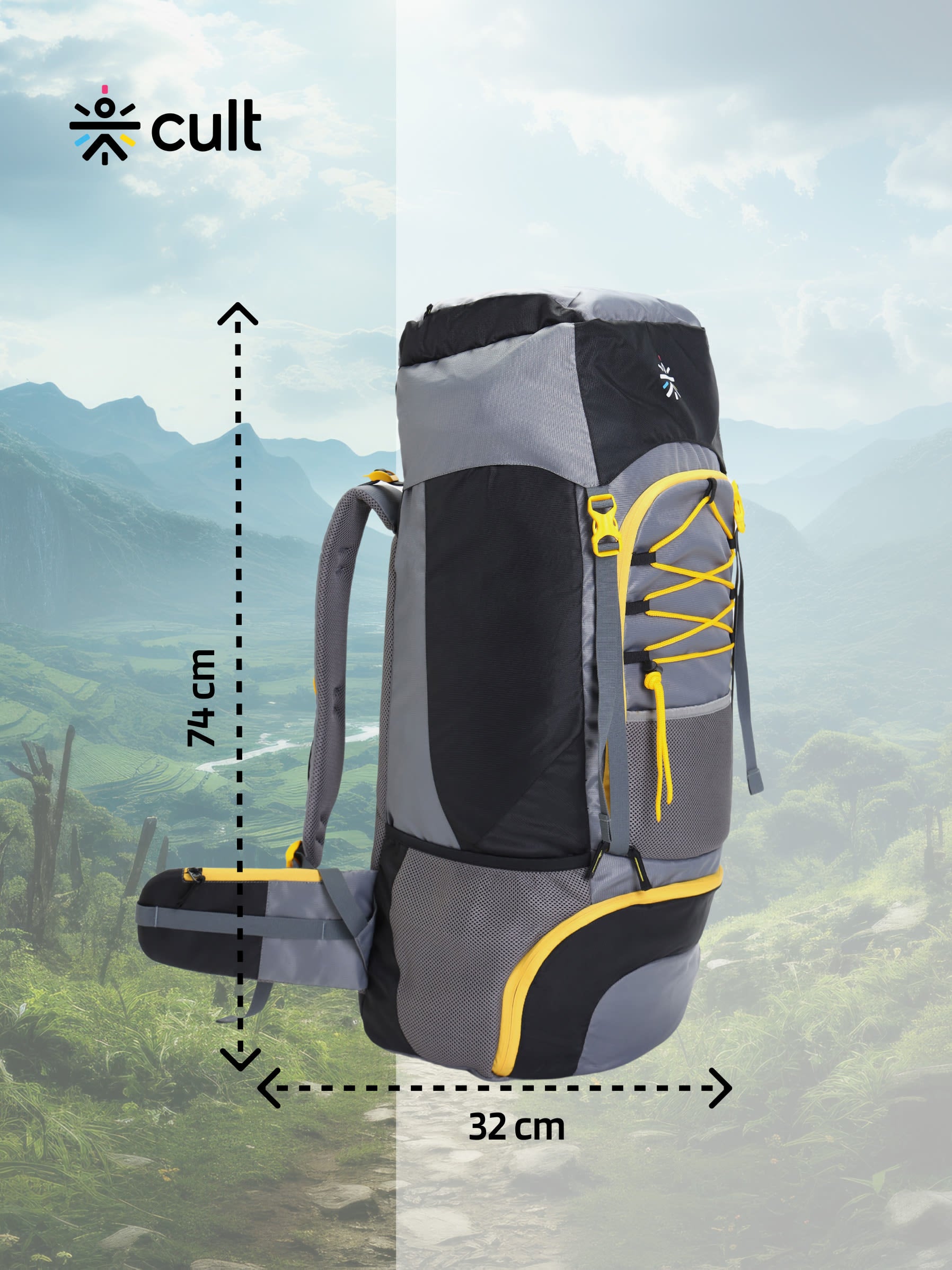 Travel Rucksack 75 L Black