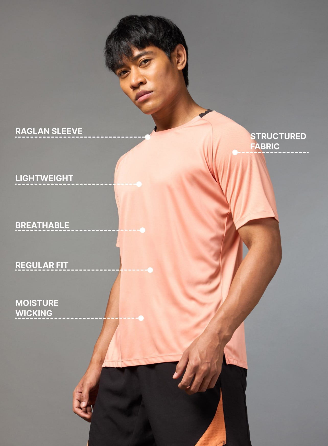 Long Distance Orange Running T-shirt