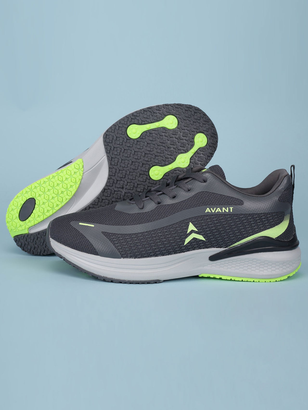 Avant Men's Panther Running shoes - D.Grey / P.Green