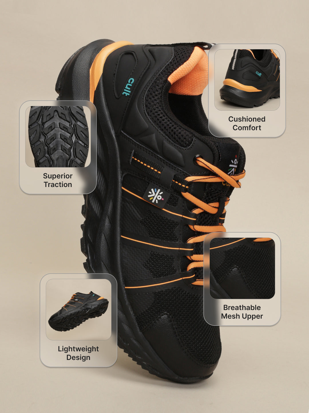 cult Men's TurboTrail Outdoor Shoes - Black