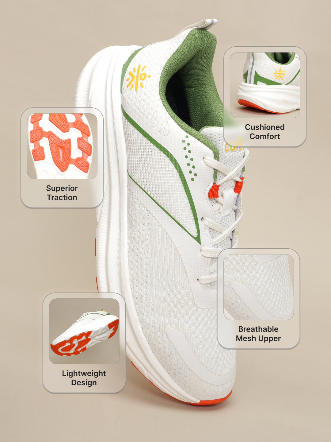 cult Men's Leap Casual Shoes - Off White