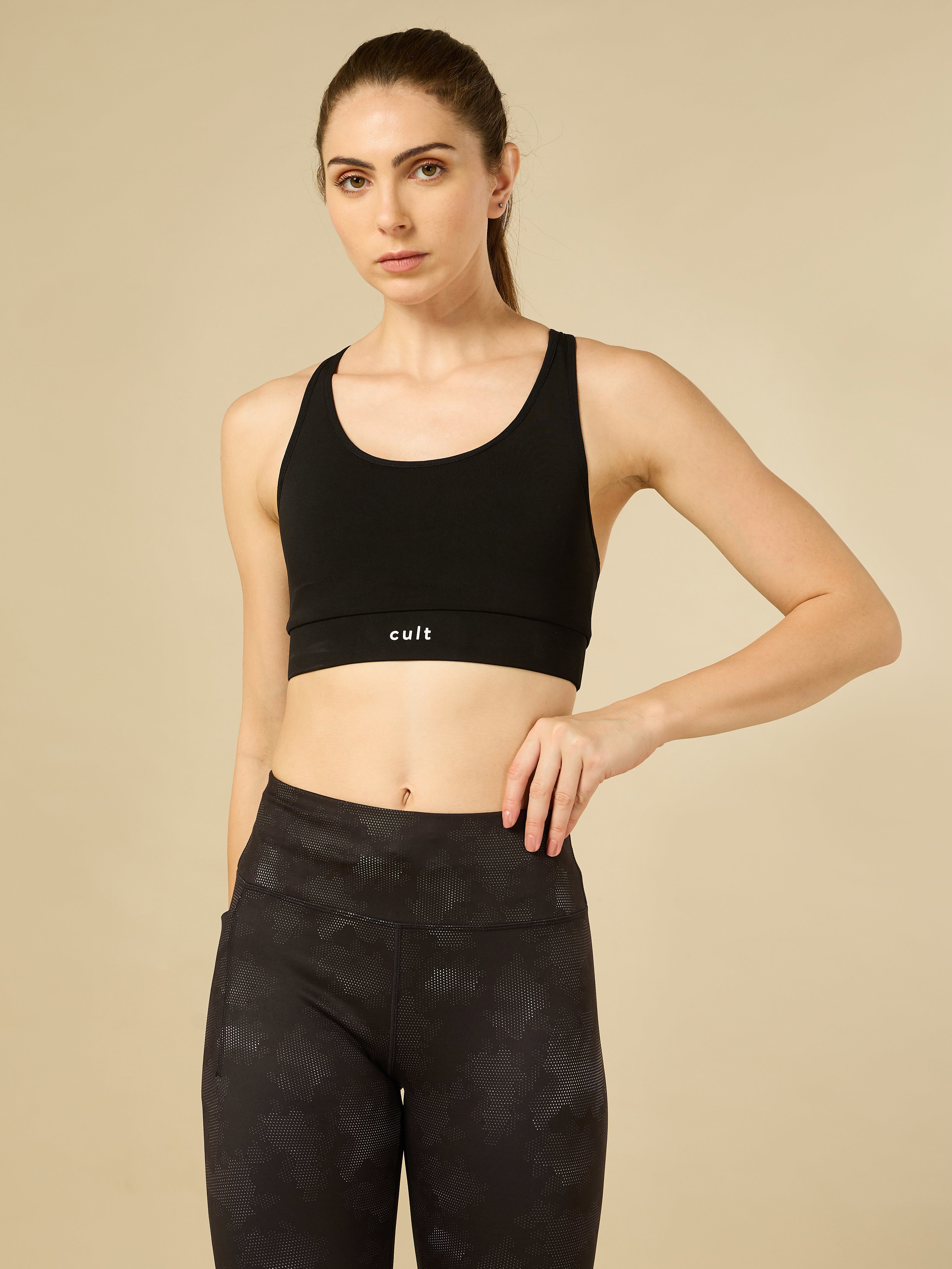 Cult Black Racer back Bra