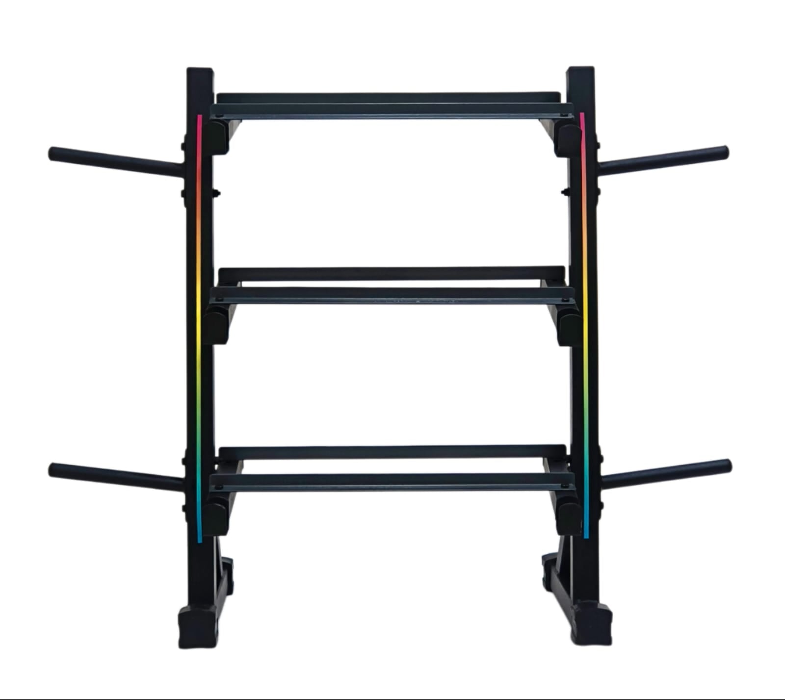 Cult 3 Level Storage Rack for weights (Rod, Plates & Dumbbell) | 300 Kg Max Load | Compact, Stable & Space-Efficient Design for home use