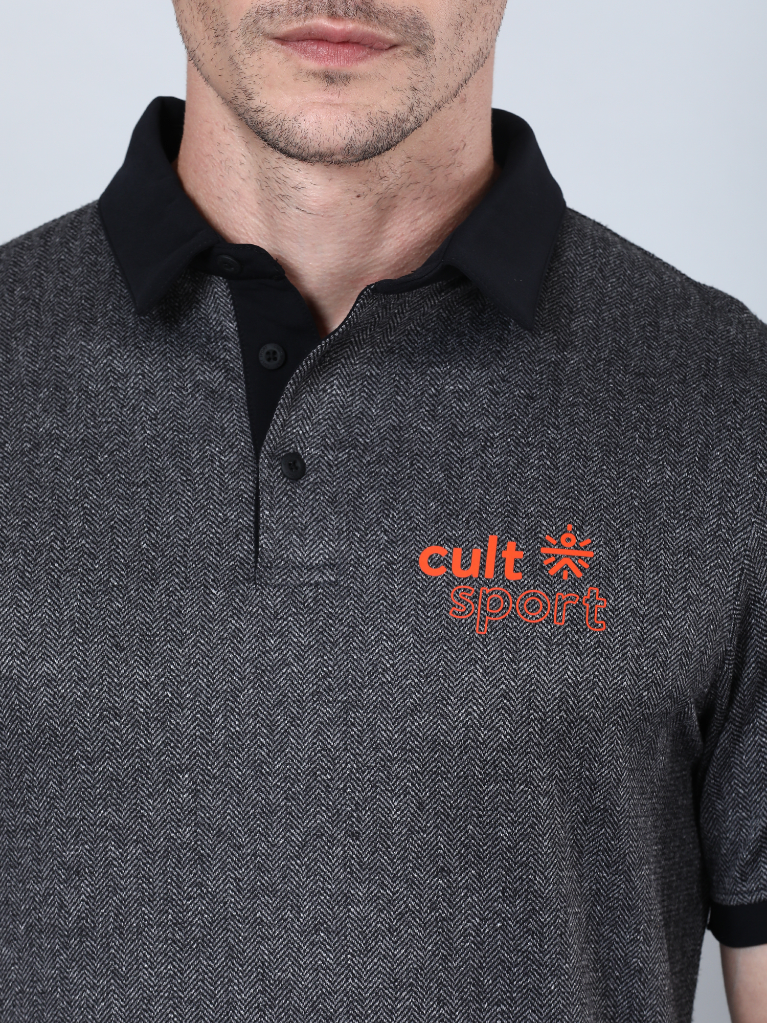Signature Grey Gym Polo Tee