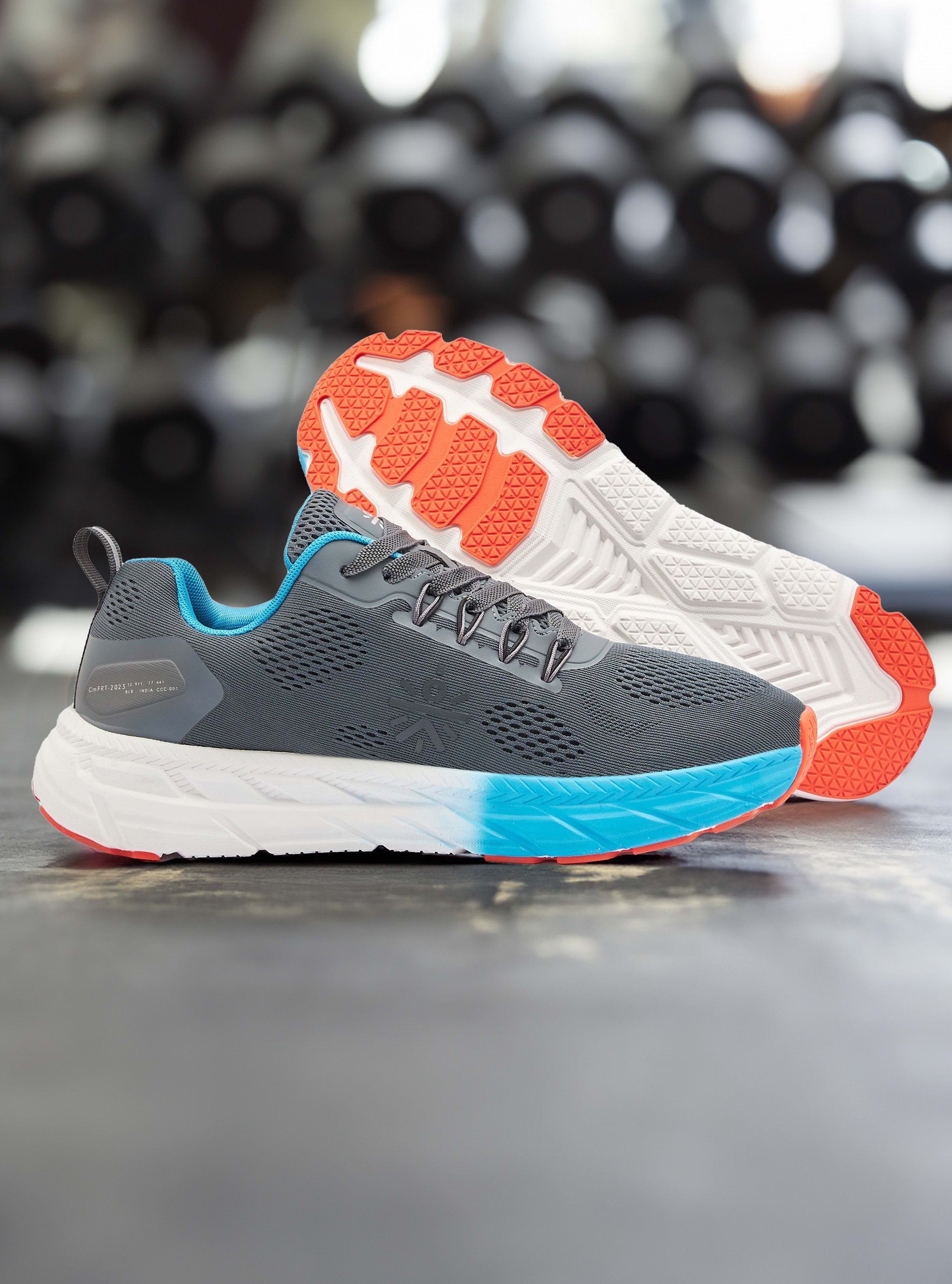 cult EZ+ Ryde Men Running Shoes - Carbon Grey/Blue