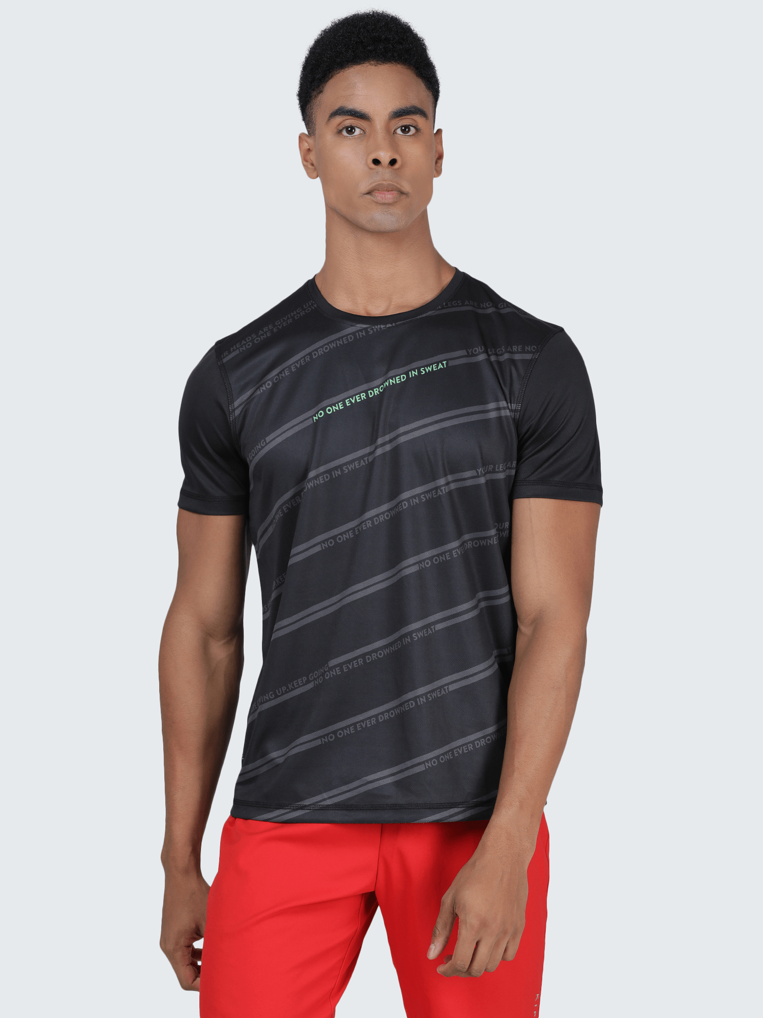 Dugout Stripe Black Workout Tee