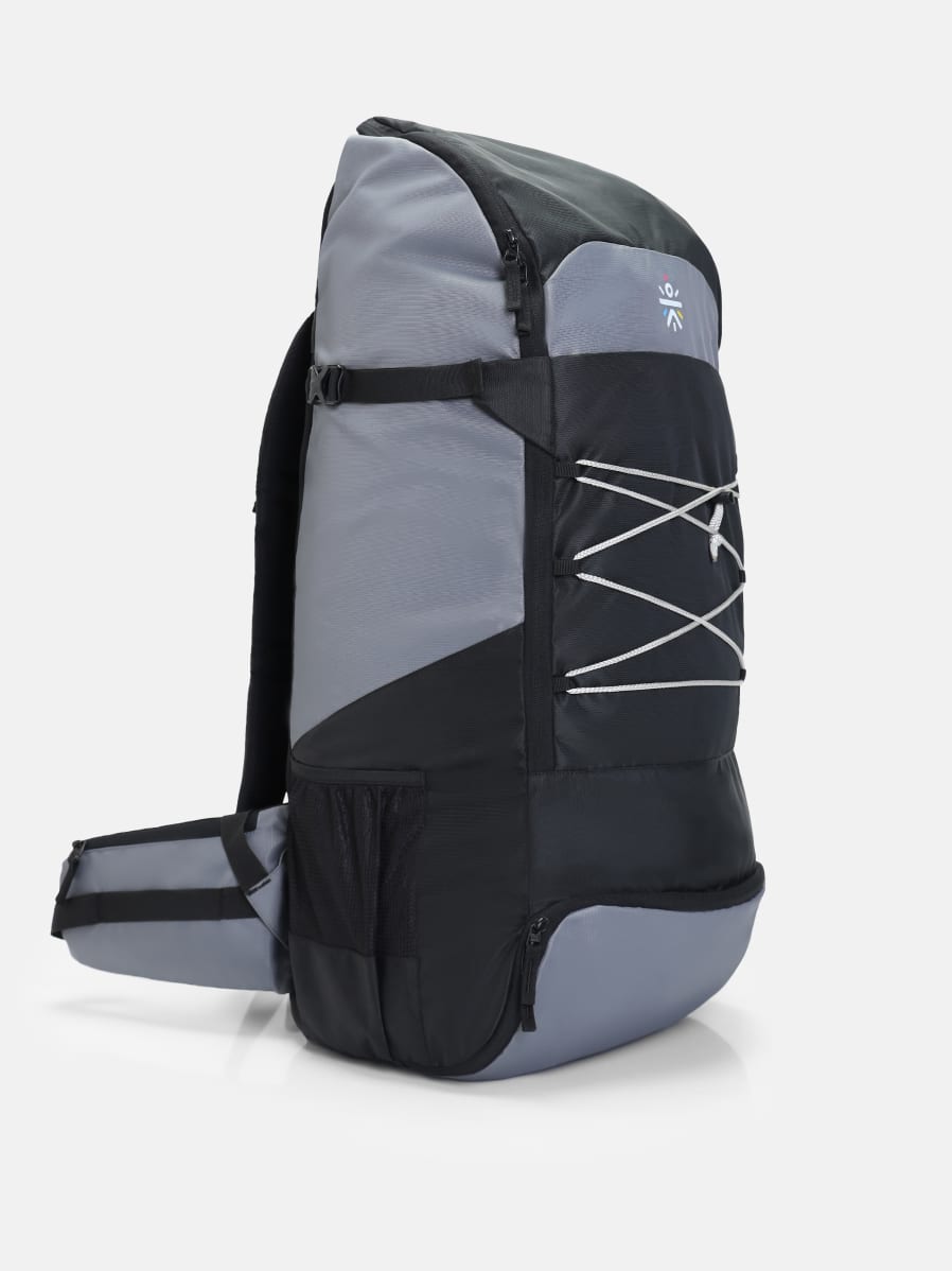 cult 65 Litre Travel Backpack Hiking Trekking Bag Camping Rucksack with Water Proof Rain Cover, Shoe Compartment Grey 