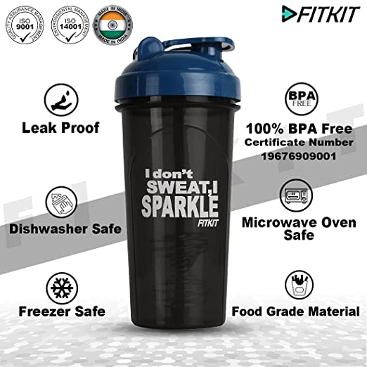 Fitkit FKSB15 Classic 700 ml Shaker (Pack of 1, Dark Blue)