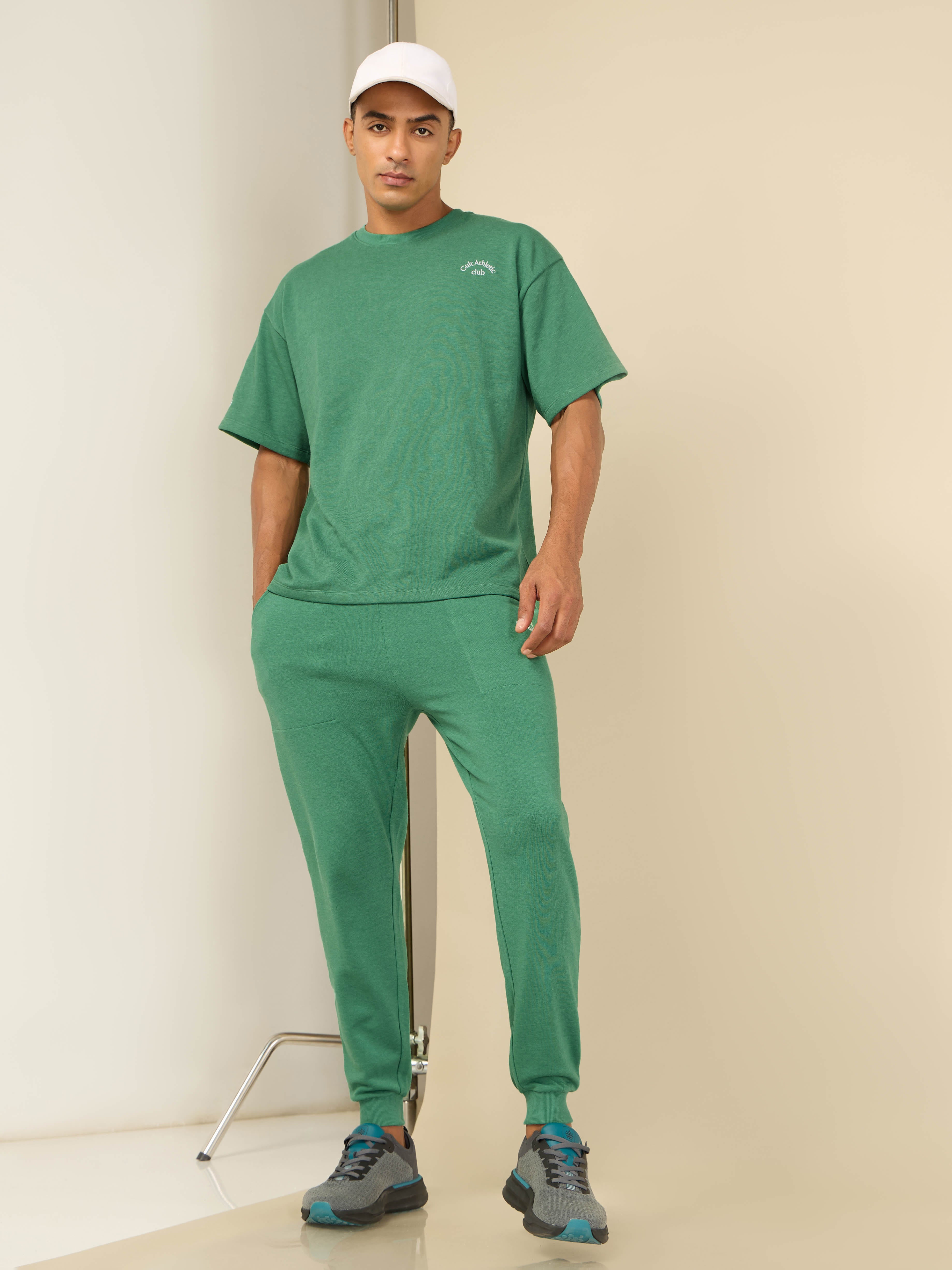 Cult Athletic Club Men Sea Green T-shirt