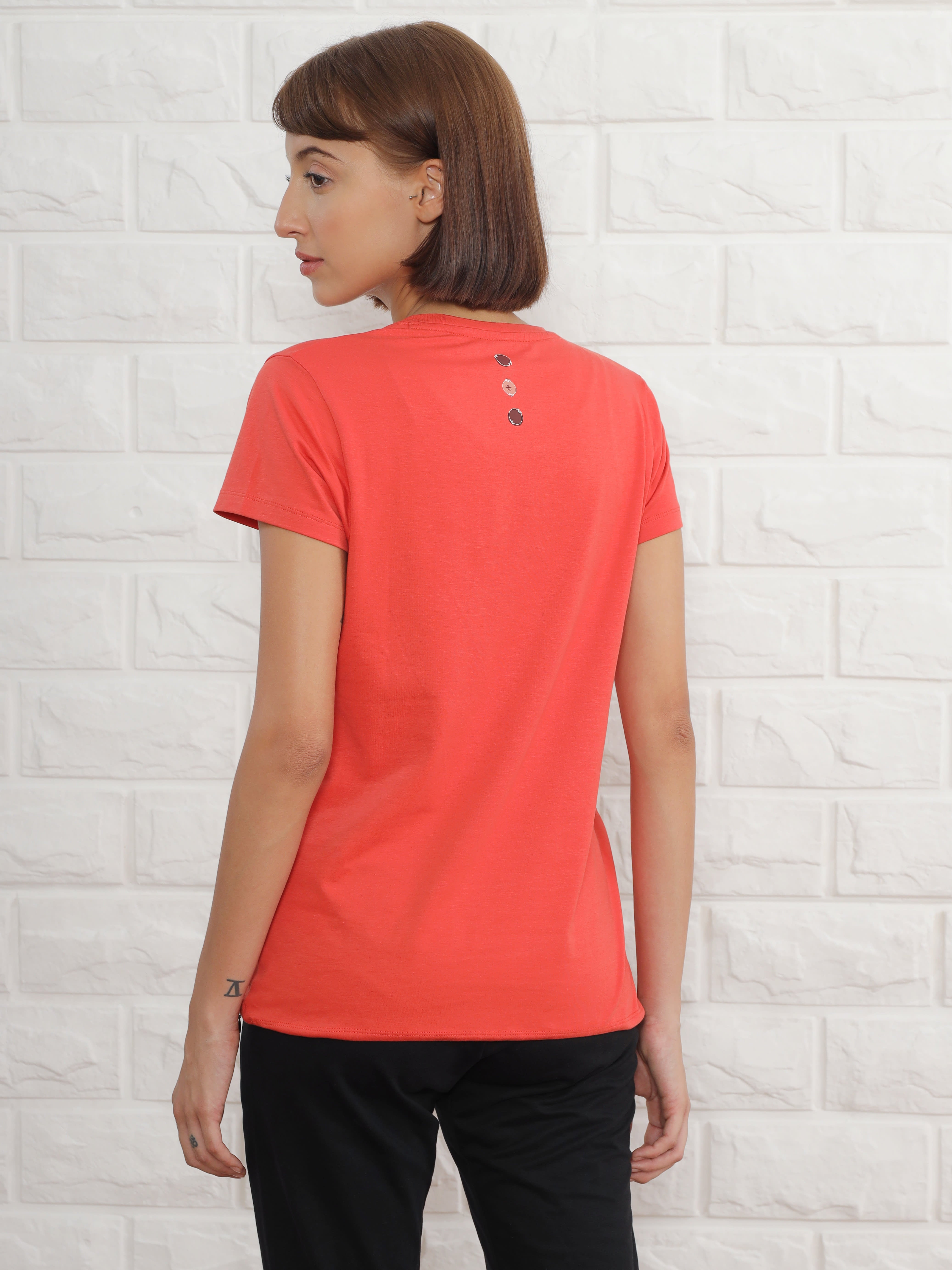 Graphic Print Yoga T-shirt