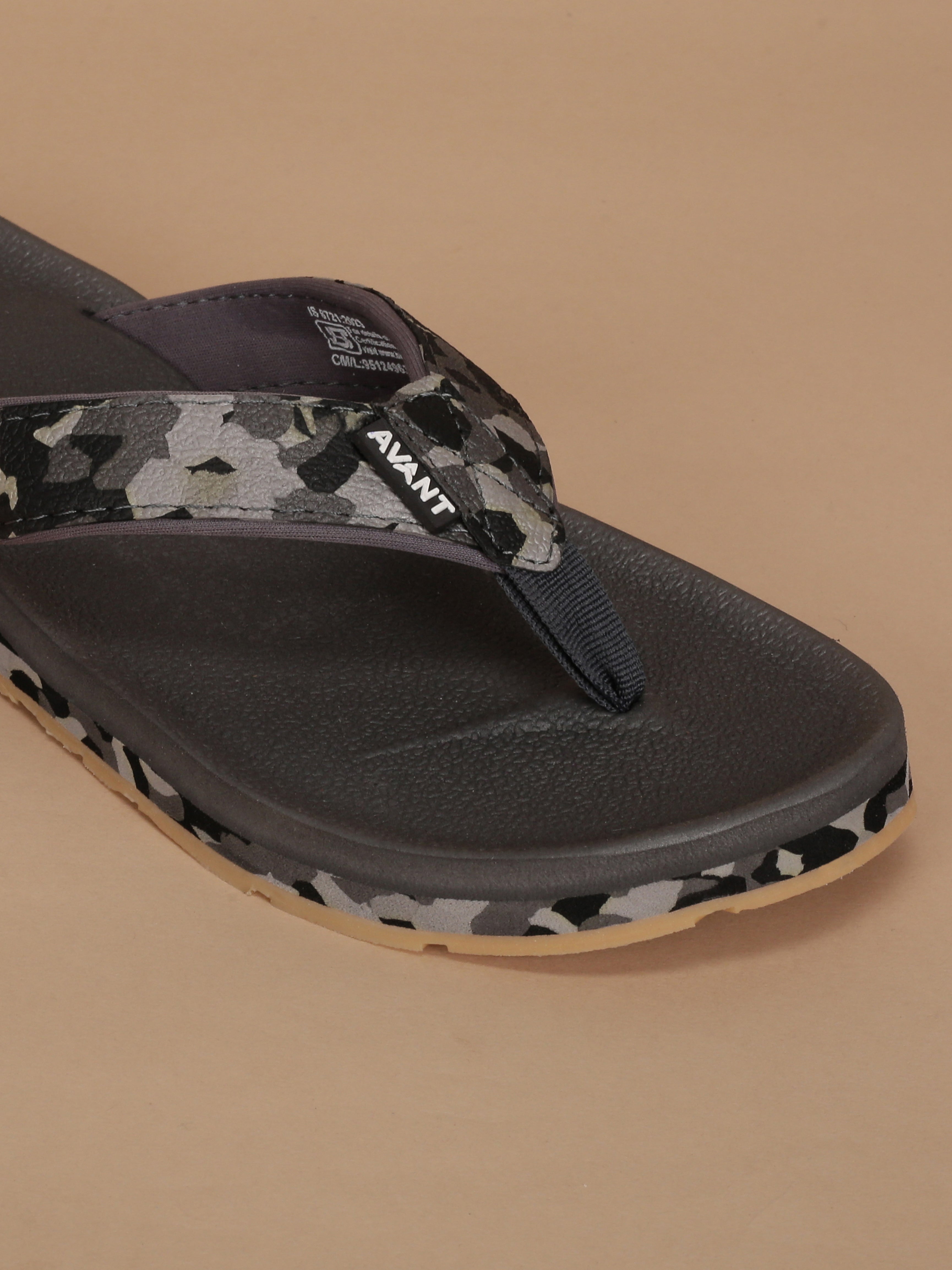 Avant Men's Mariner Flip Flops - Grey/Black