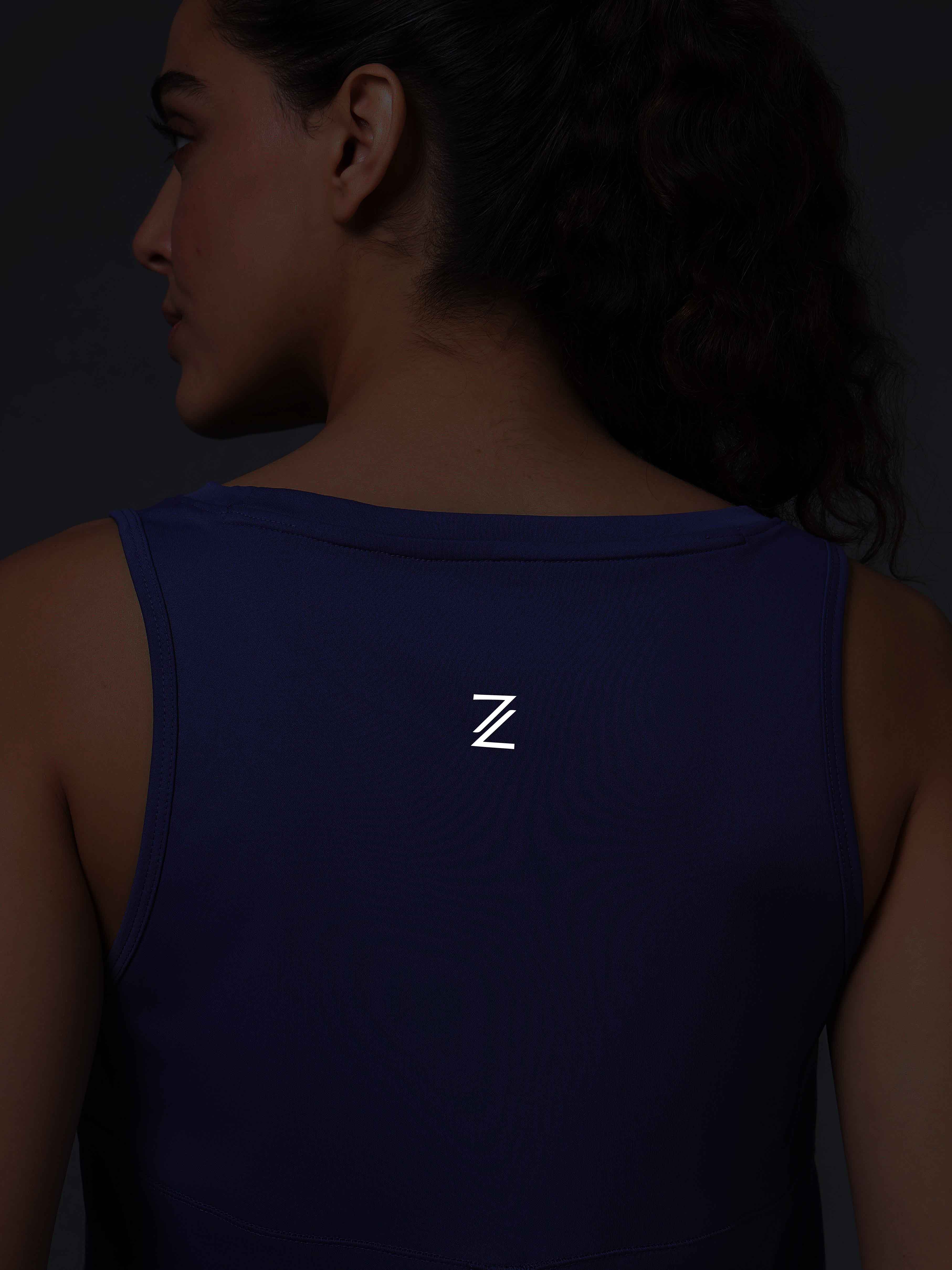 Women's Navy Run Forward Tank