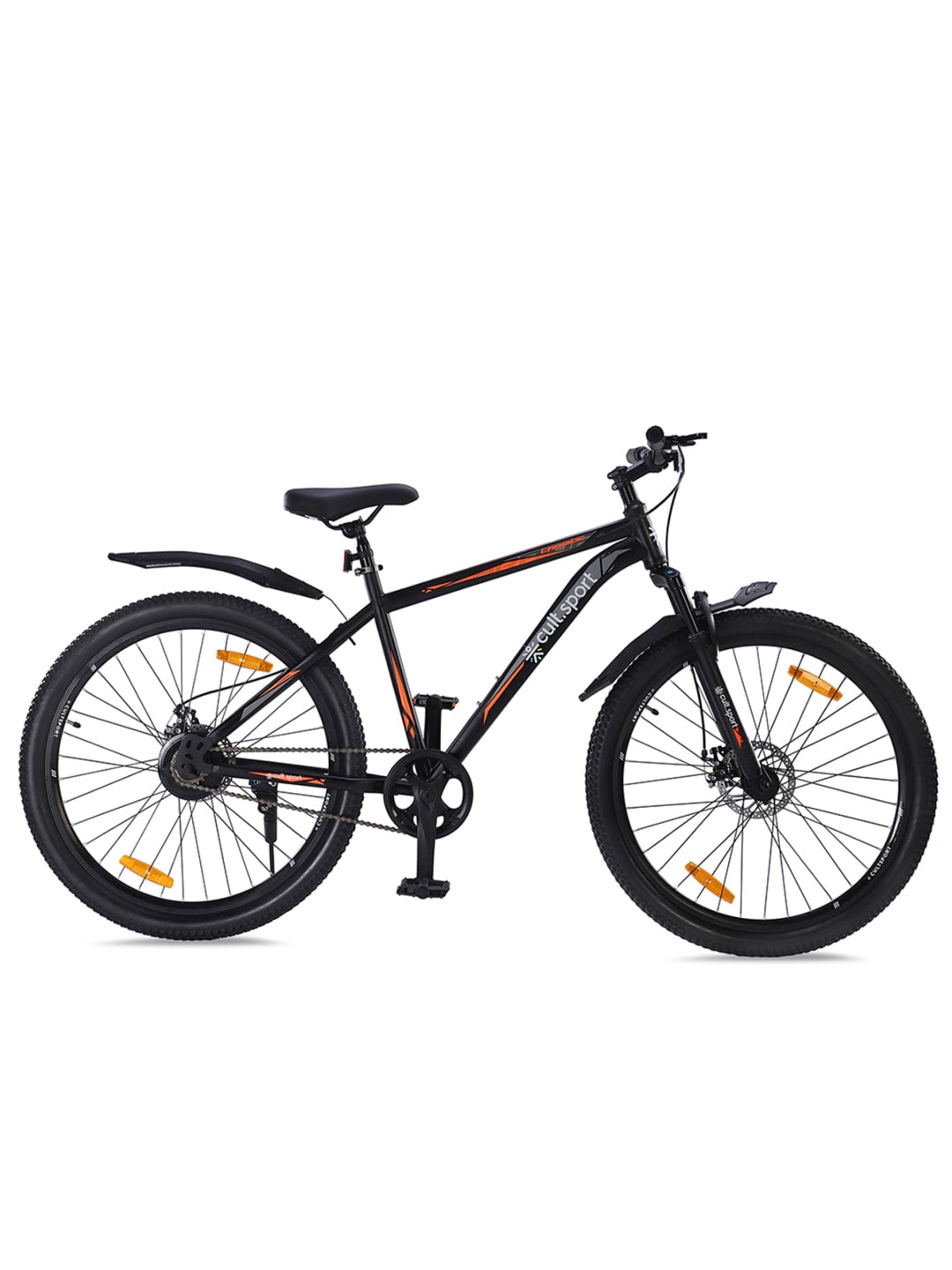 CARBIDE27.5TBlACK Steel Single Speed Mountain Cycle, Front Suspension, Disc Brake and Double Wall Rim