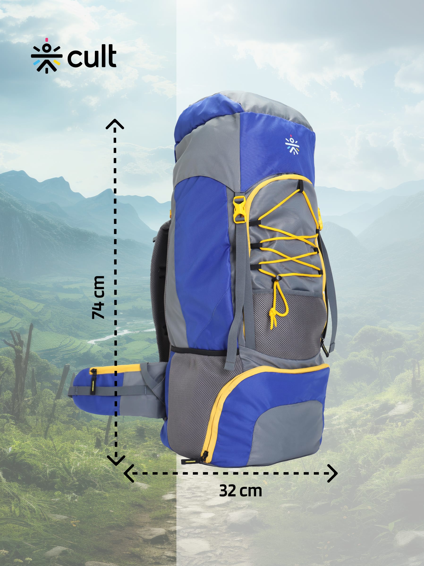 Travel Rucksack 75 L Blue