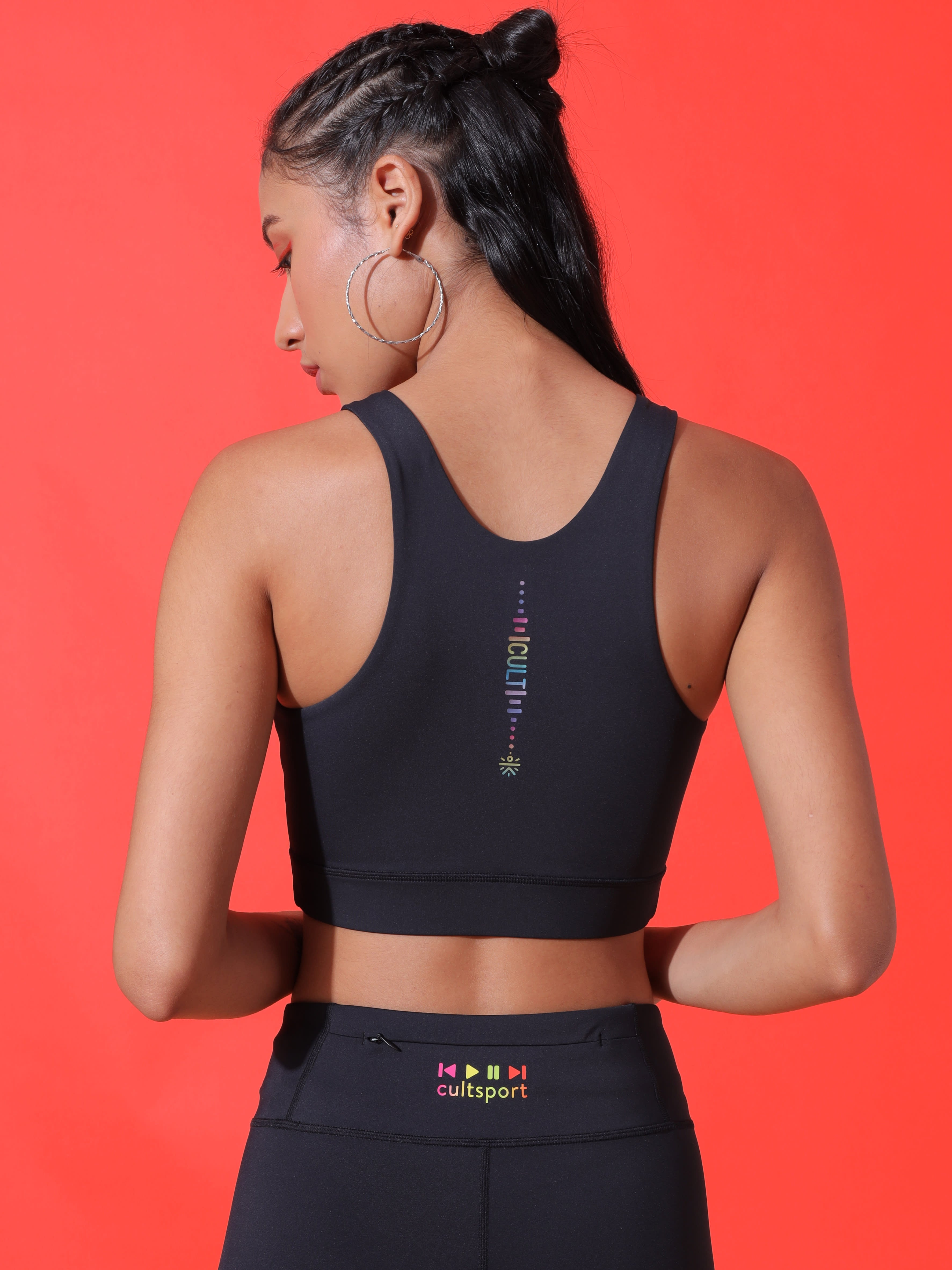 Halftone Print Sports Bra
