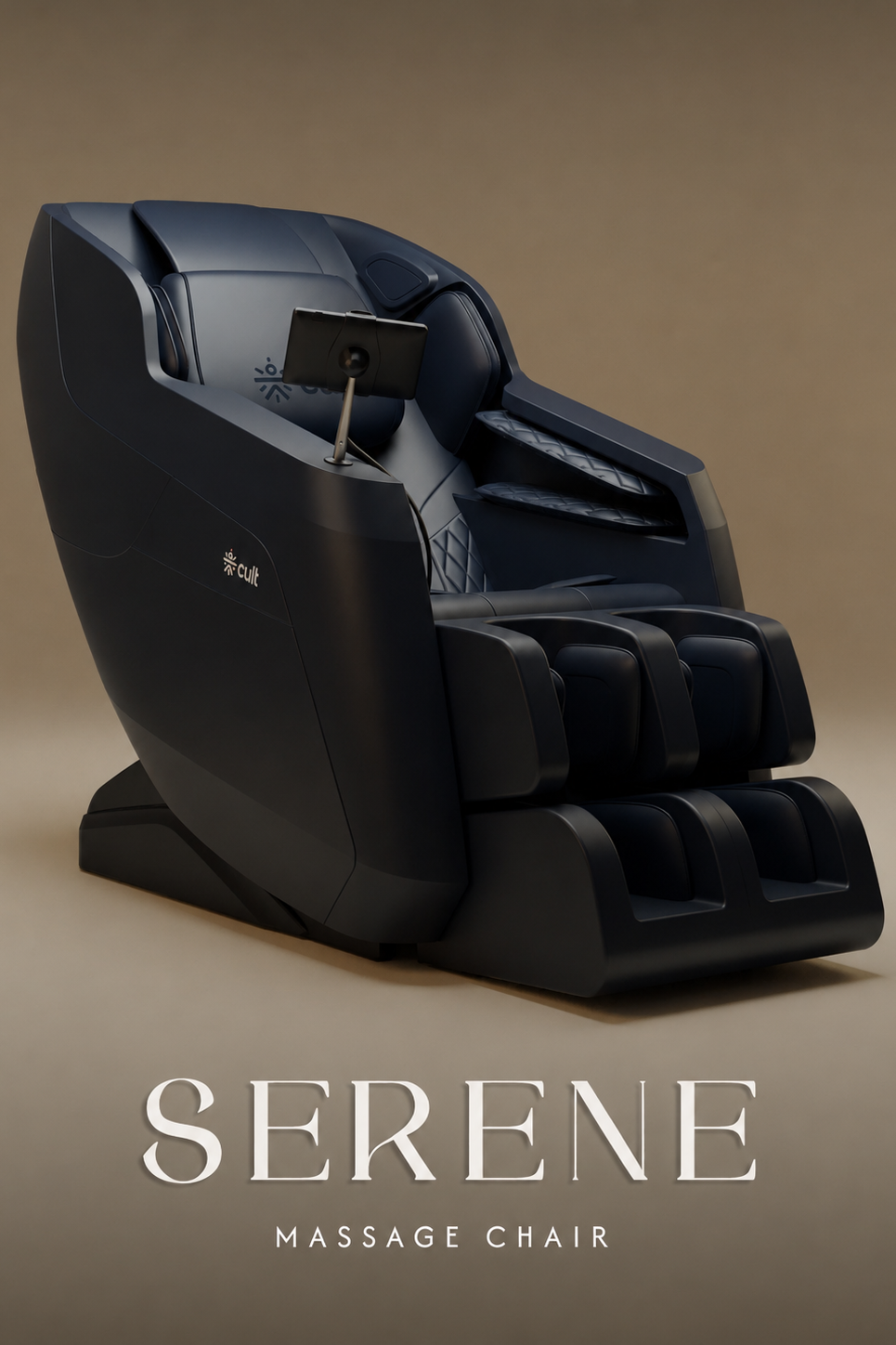 Cult Serene Massage Chair | Zero Gravity with Voice Guide & Bluetooth | 9 Preset Massage Programs | Smart Touch Screen