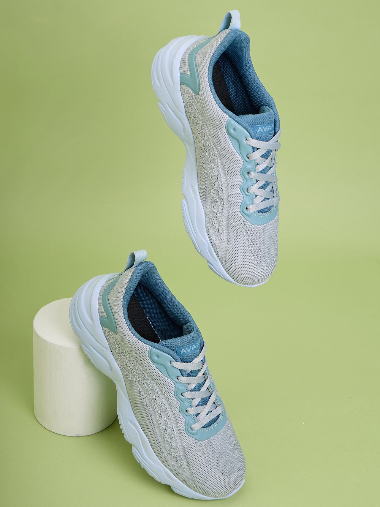 Avant Women's Foam Walking Shoes - Grey/Sky Blue