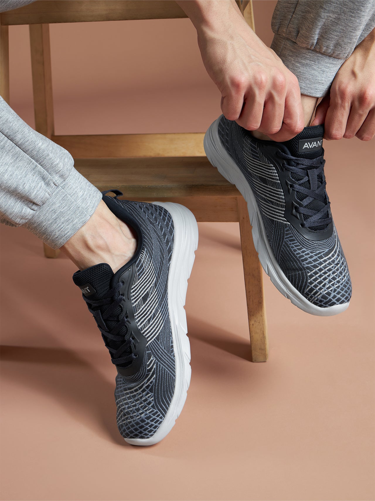 Avant Men's WalkRite Walking Shoes - Navy Blue