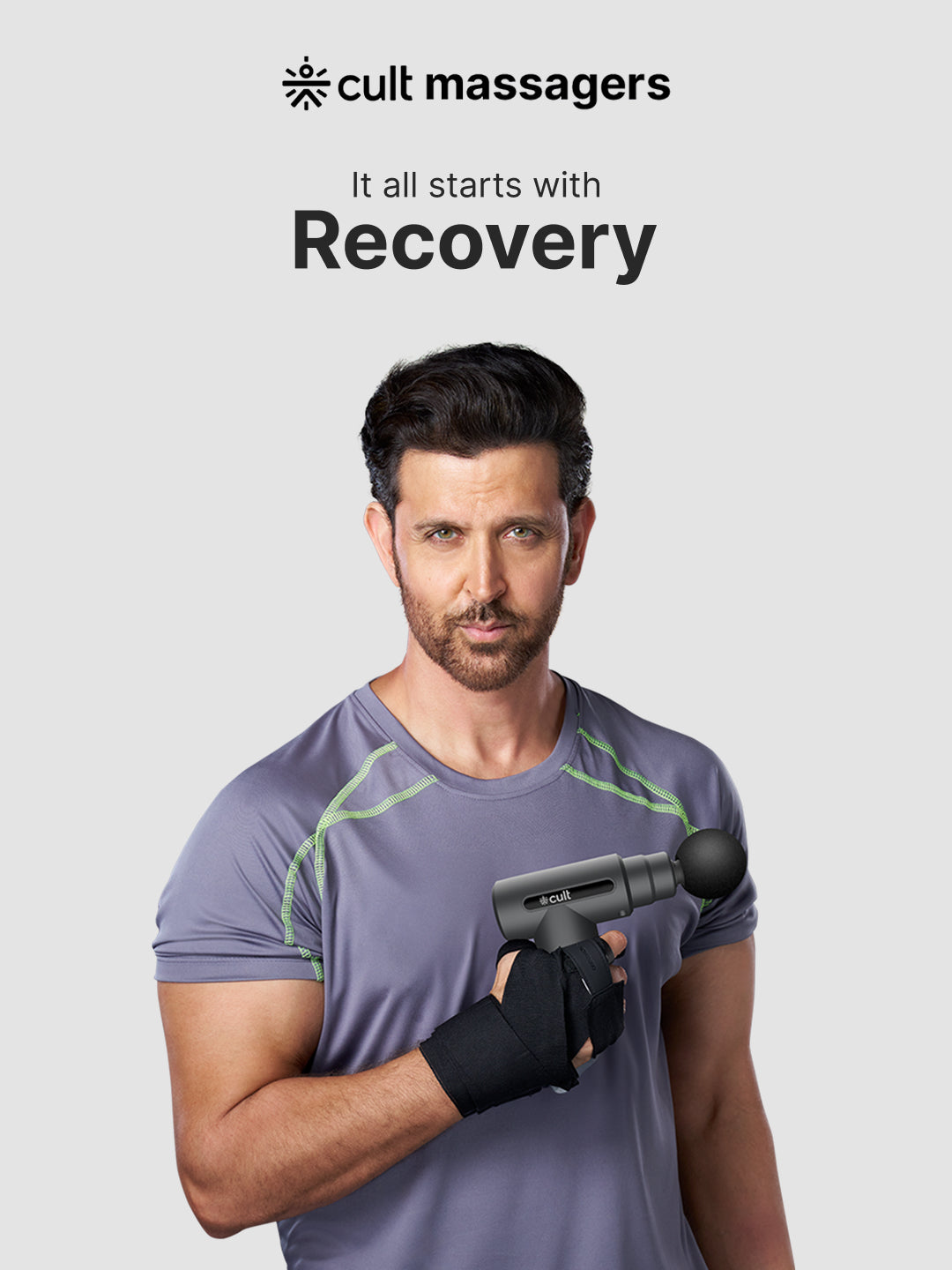 Cult Impact, Full Body Professional Gun Massager, 3000 mAh battery, QuietMotion Tech, Deep Tissue Percussions, 4 Interchangeable heads, 6 Speed levels, Silicone head.