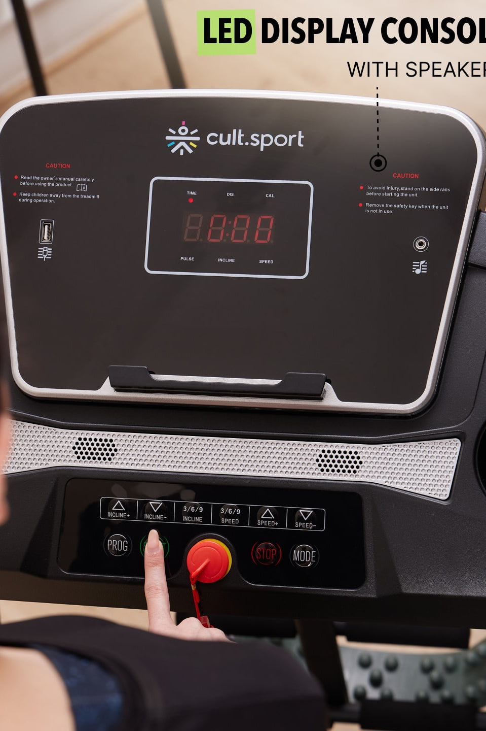 Smartrun Cardiff 3.5 HP Peak Treadmill | 15-level Auto-Incline & Massager | Max Weight-100kg | Max Speed-10kmph (with 6 months extended warranty)