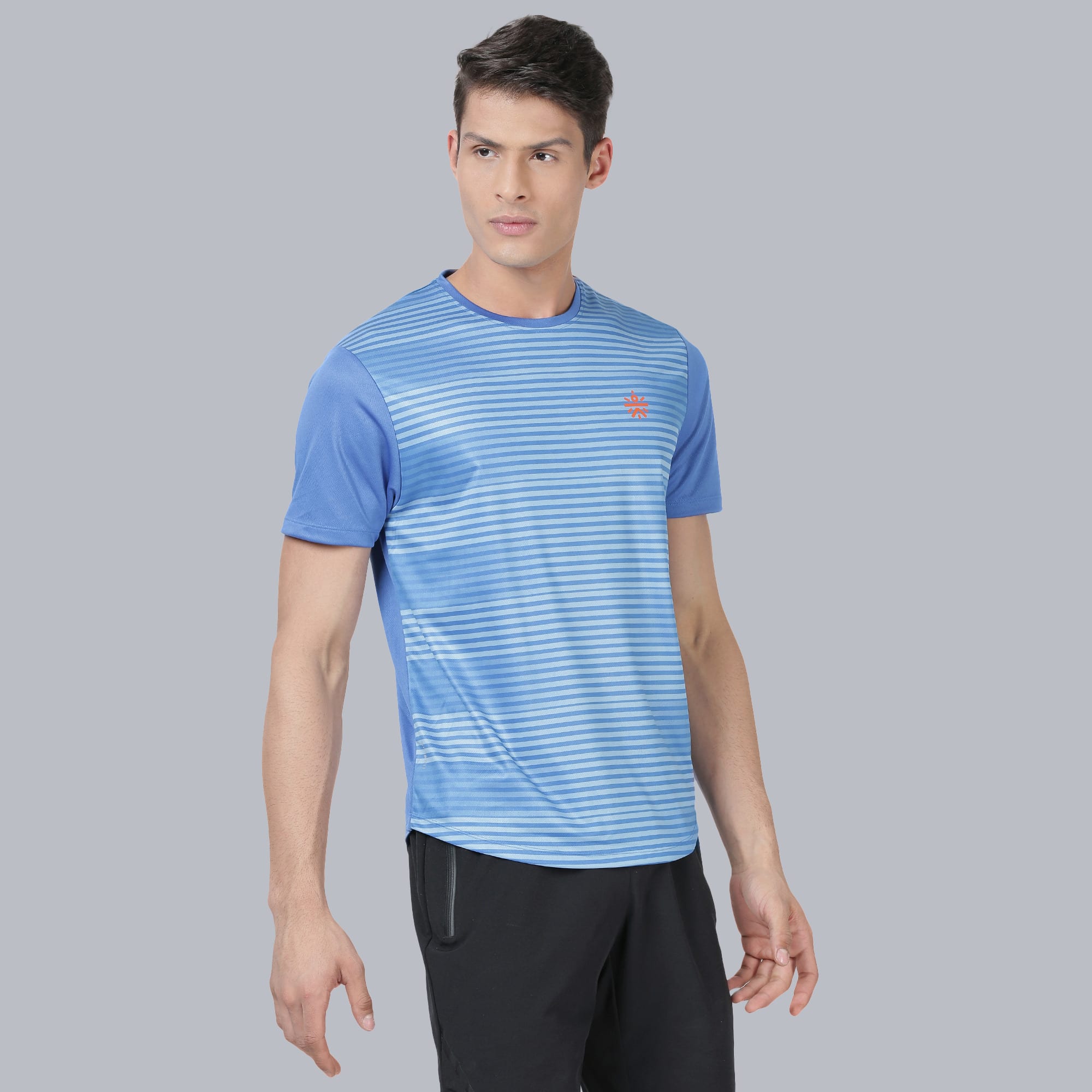 Neo Stripe Blue Running Tee