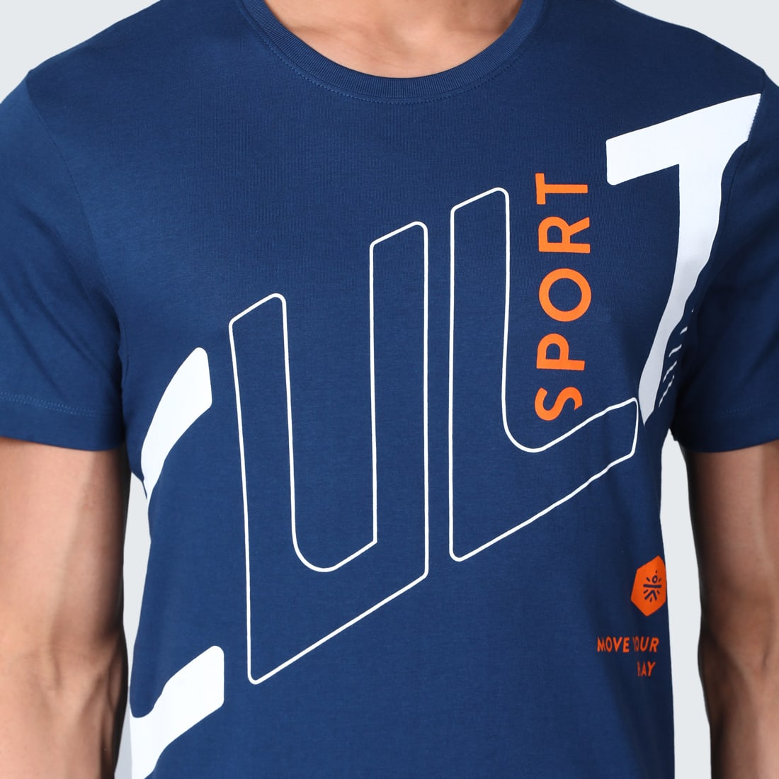 Everydays Slide Blue Cotton Tee